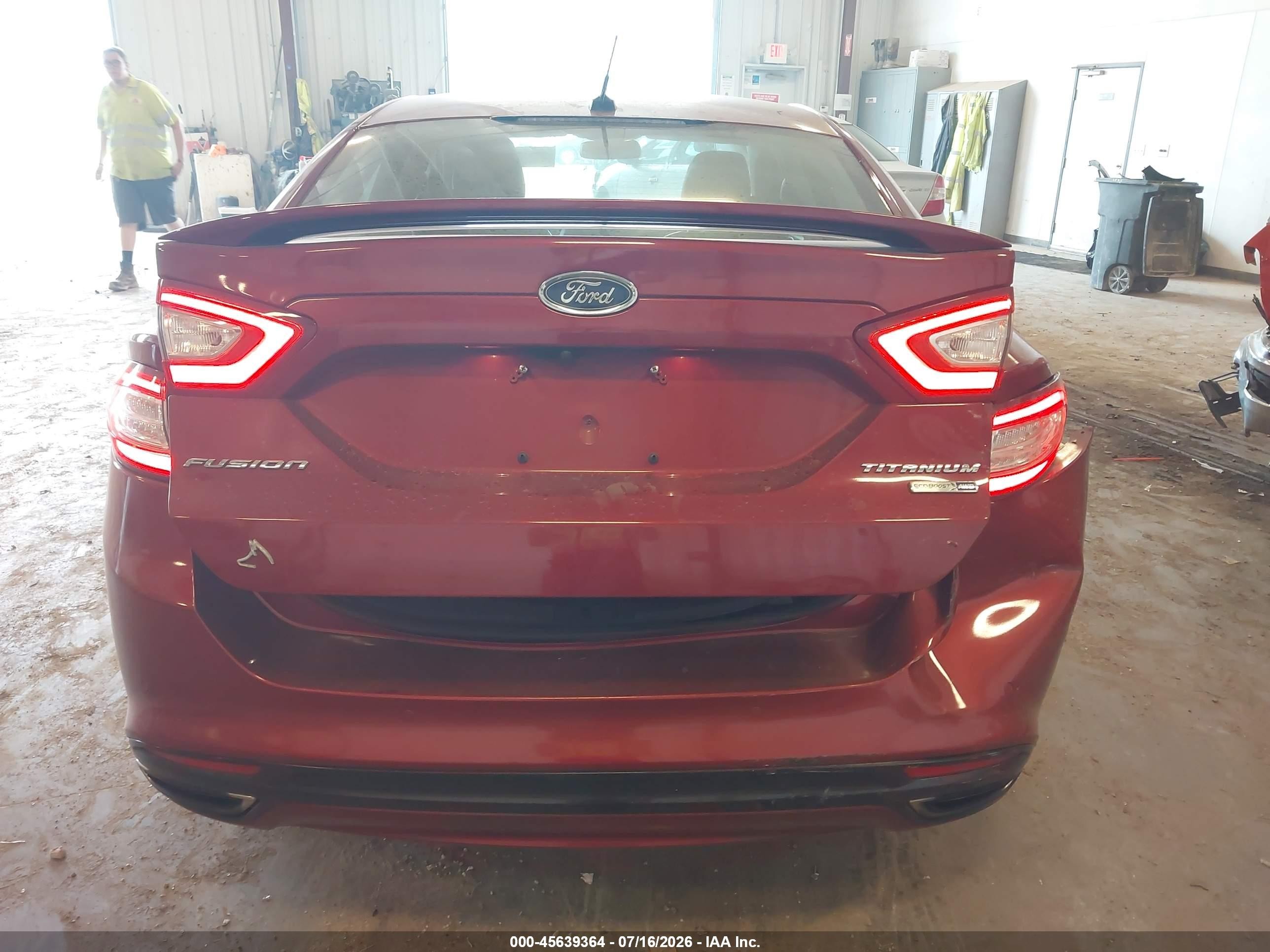 2014 Ford Fusion Titanium Red vin: 3FA6P0D99ER120987