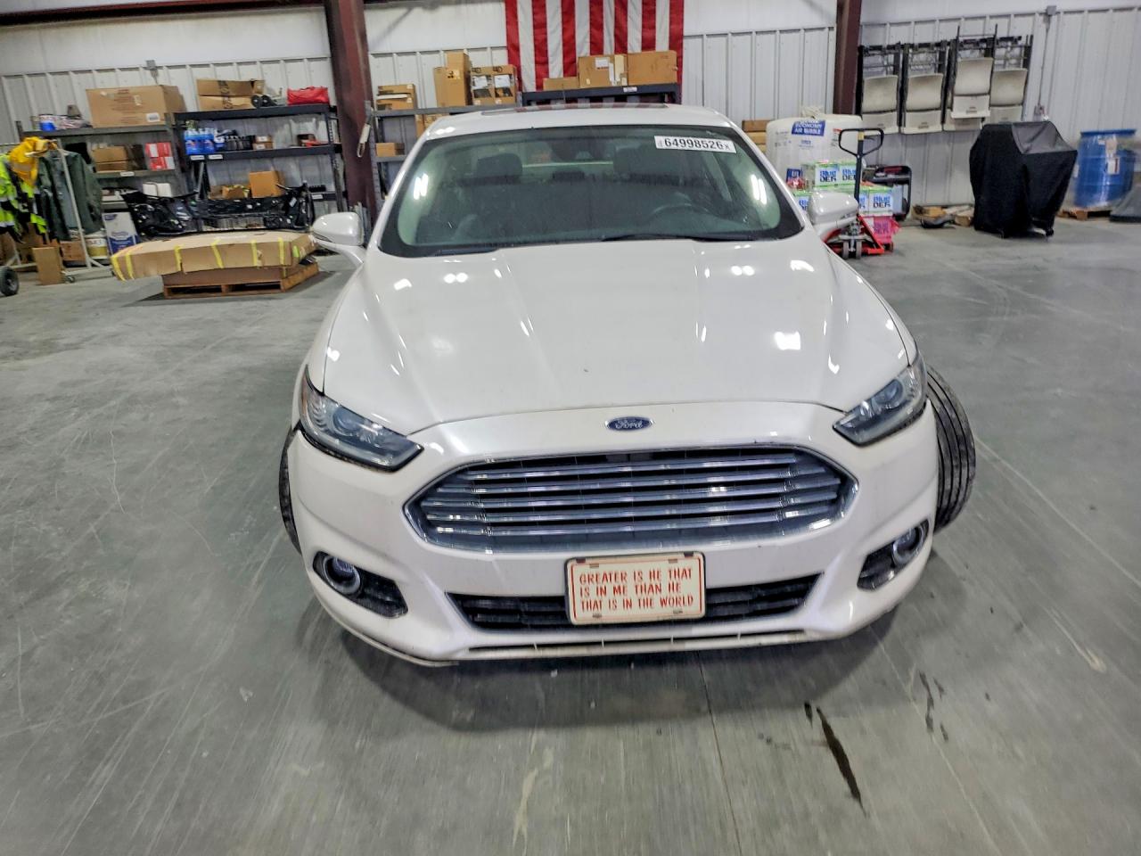 2014 Ford Fusion Titanium White vin: 3FA6P0D99ER167078
