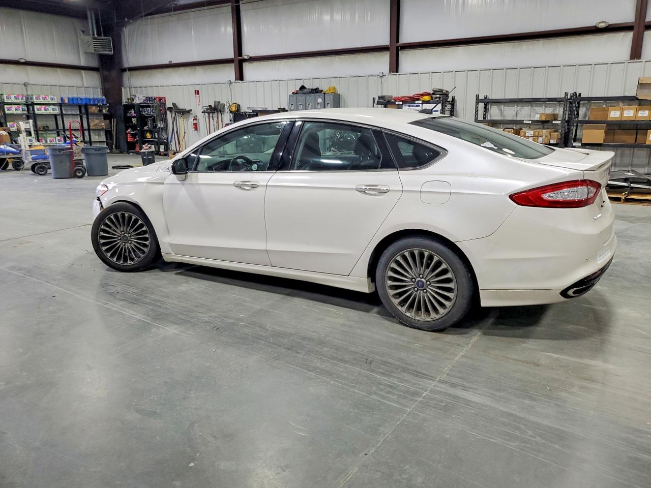 2014 Ford Fusion Titanium White vin: 3FA6P0D99ER167078