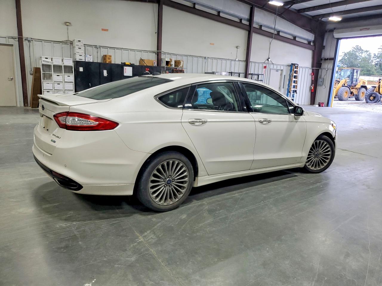 2014 Ford Fusion Titanium White vin: 3FA6P0D99ER167078