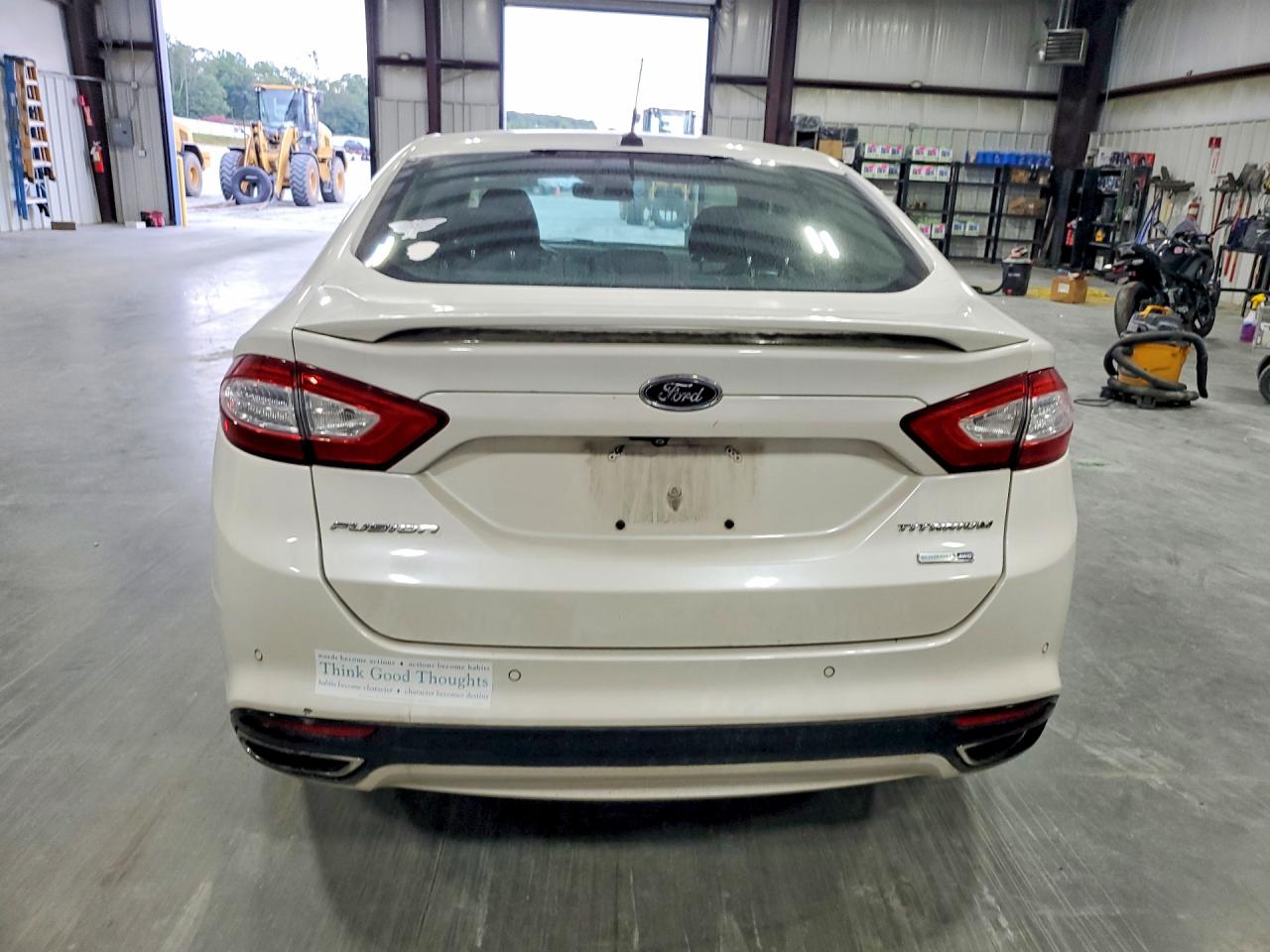 2014 Ford Fusion Titanium White vin: 3FA6P0D99ER167078