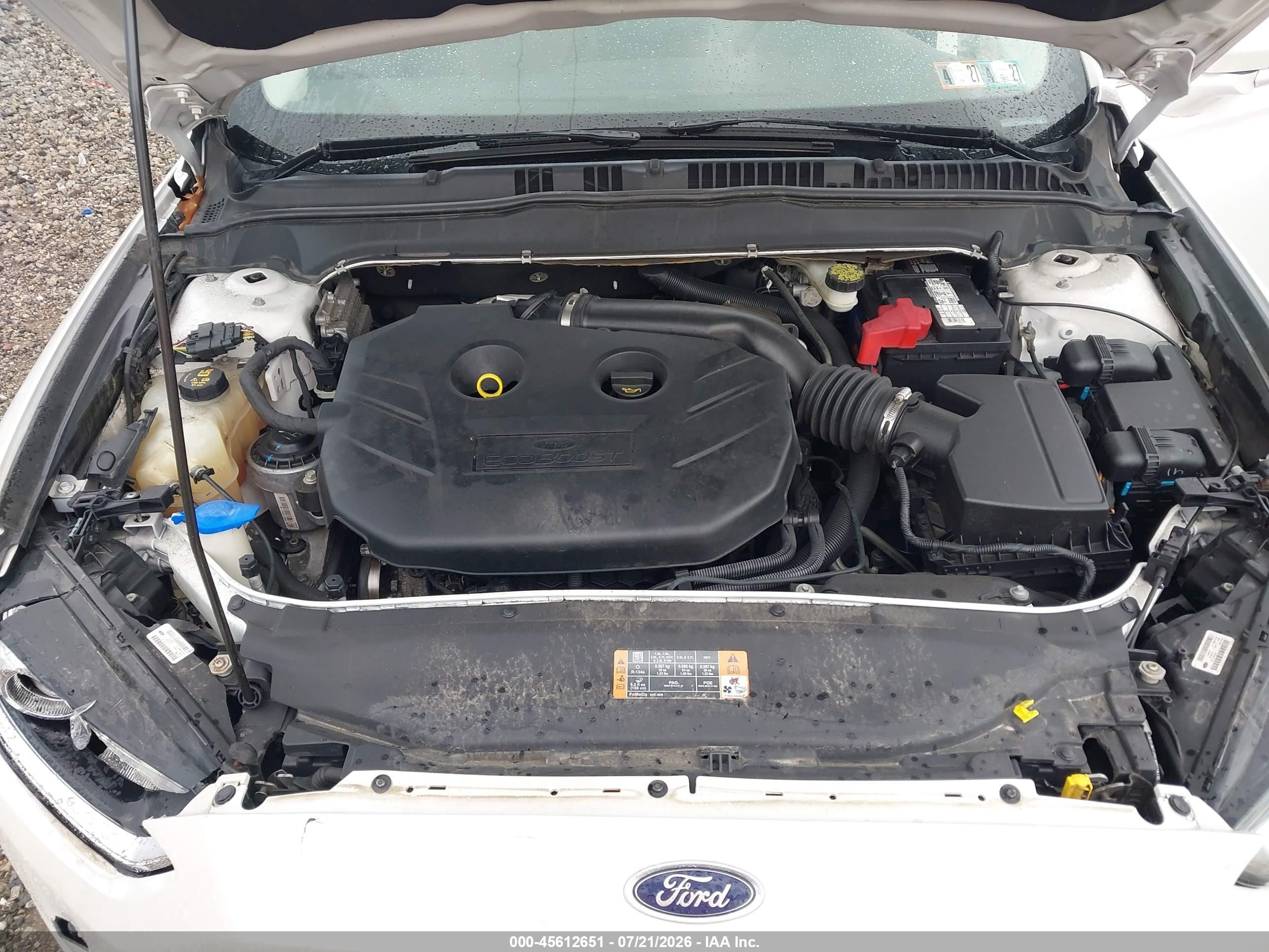 2014 Ford Fusion Titanium White vin: 3FA6P0D99ER351792