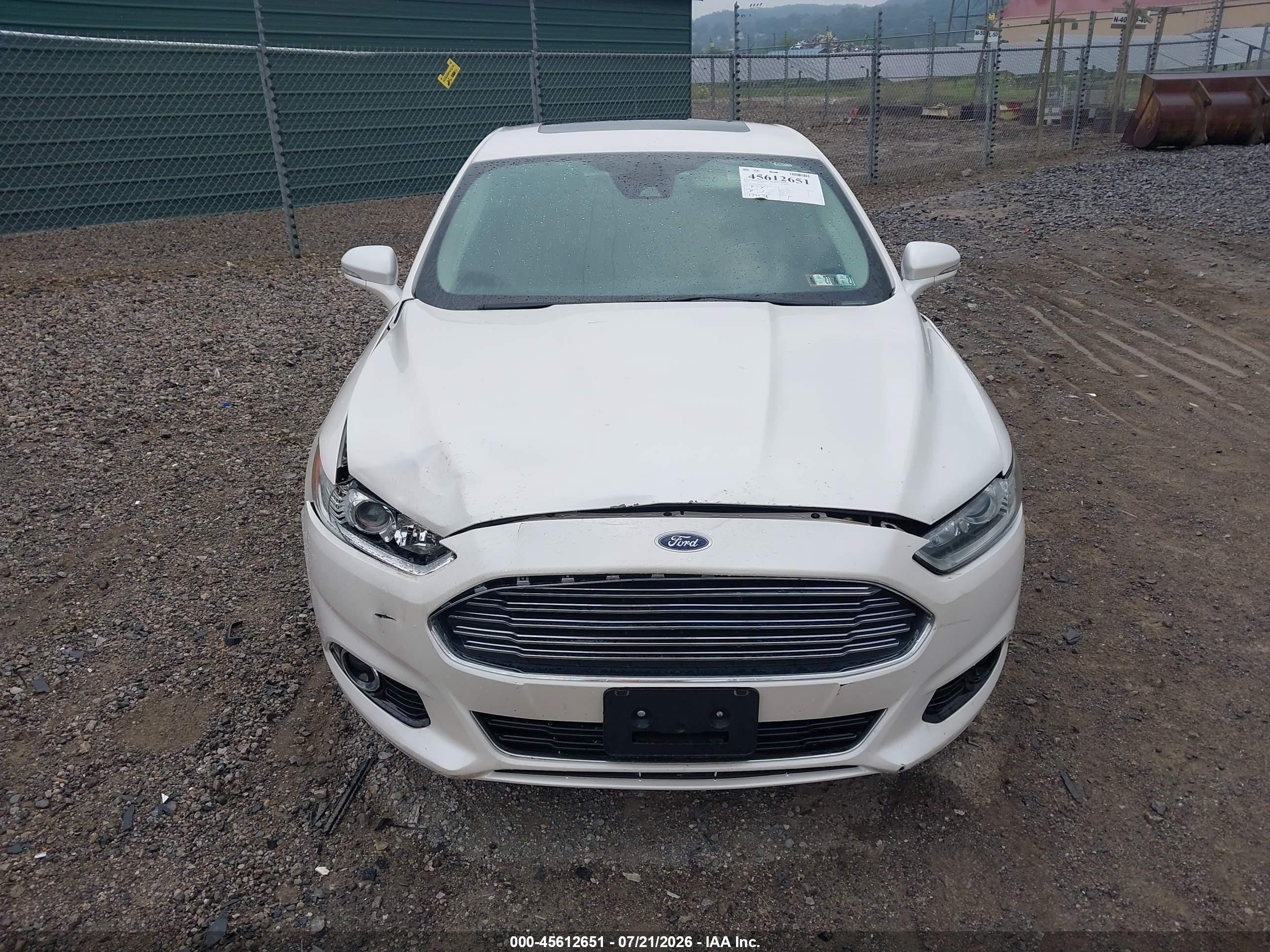 2014 Ford Fusion Titanium White vin: 3FA6P0D99ER351792