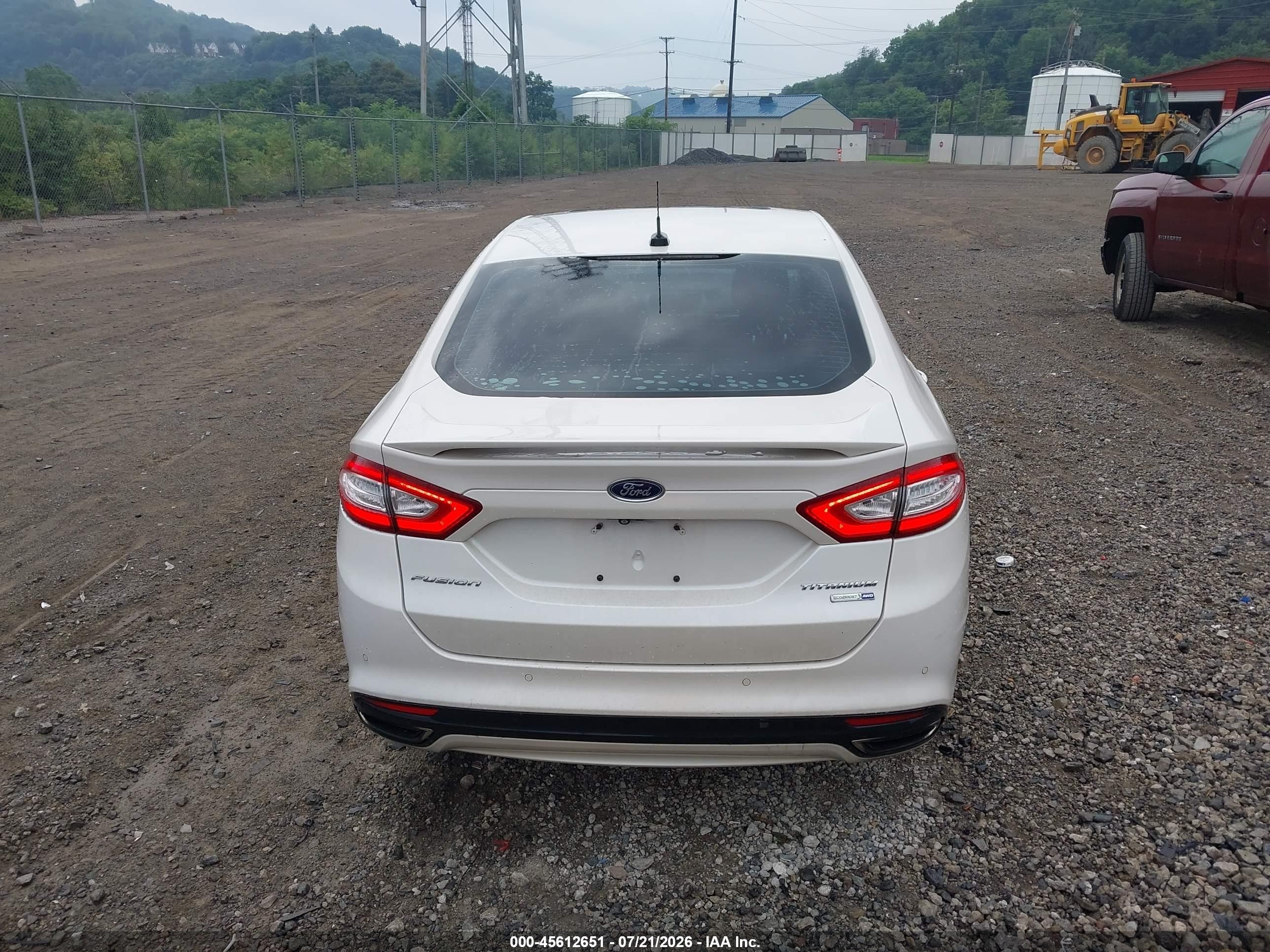 2014 Ford Fusion Titanium White vin: 3FA6P0D99ER351792