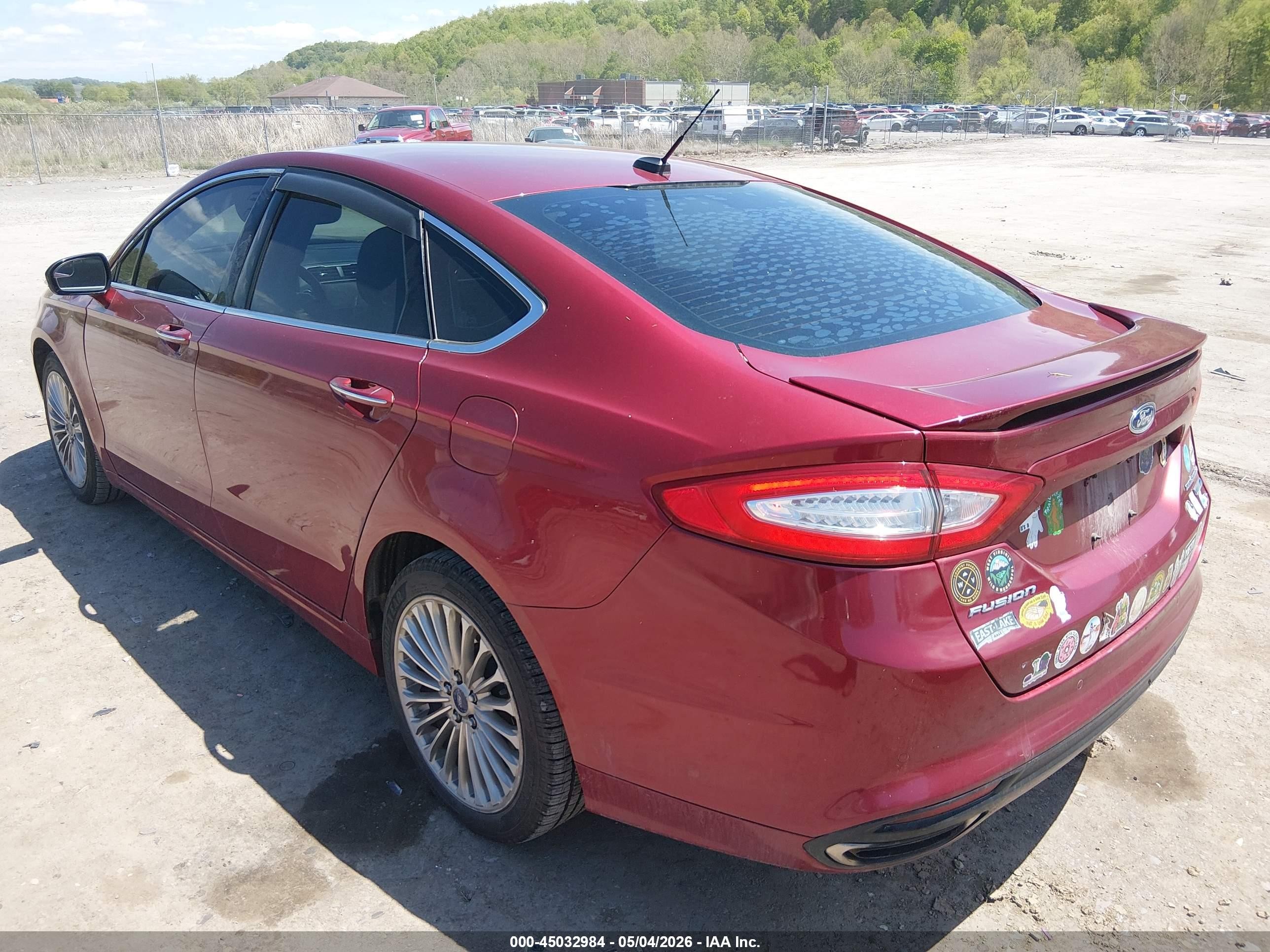 2015 Ford Fusion Titanium Red vin: 3FA6P0D99FR135605