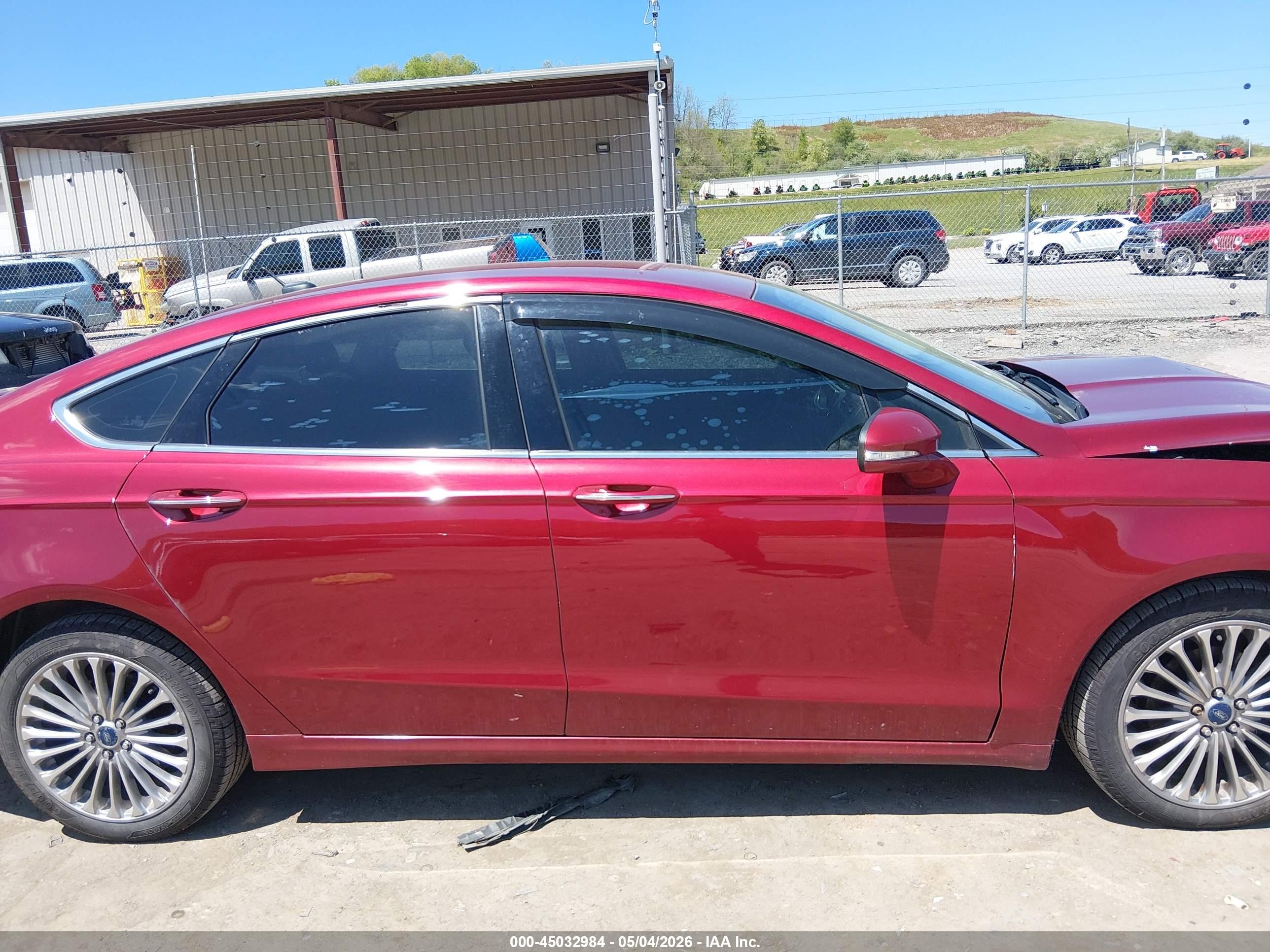2015 Ford Fusion Titanium Red vin: 3FA6P0D99FR135605
