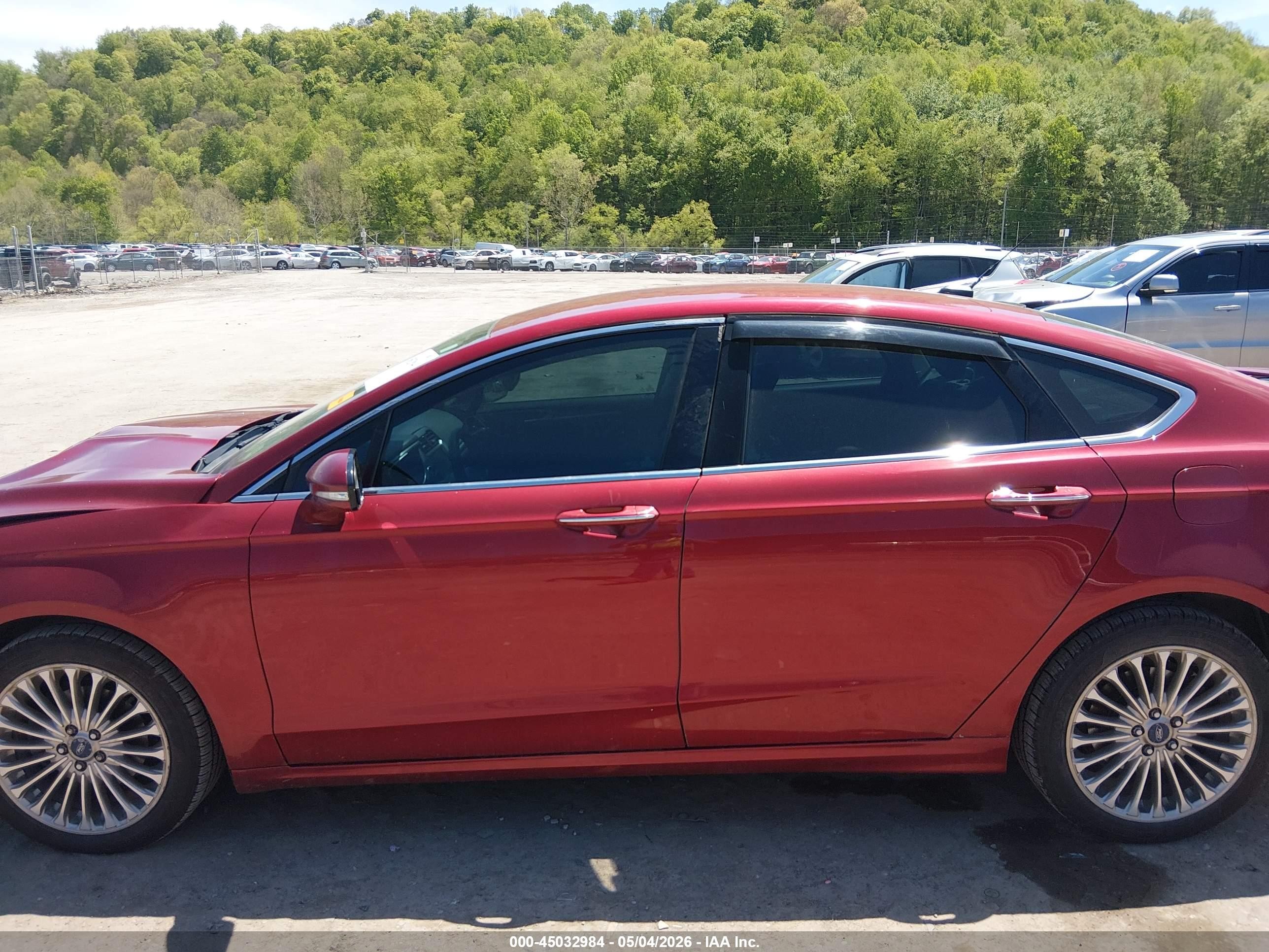 2015 Ford Fusion Titanium Red vin: 3FA6P0D99FR135605