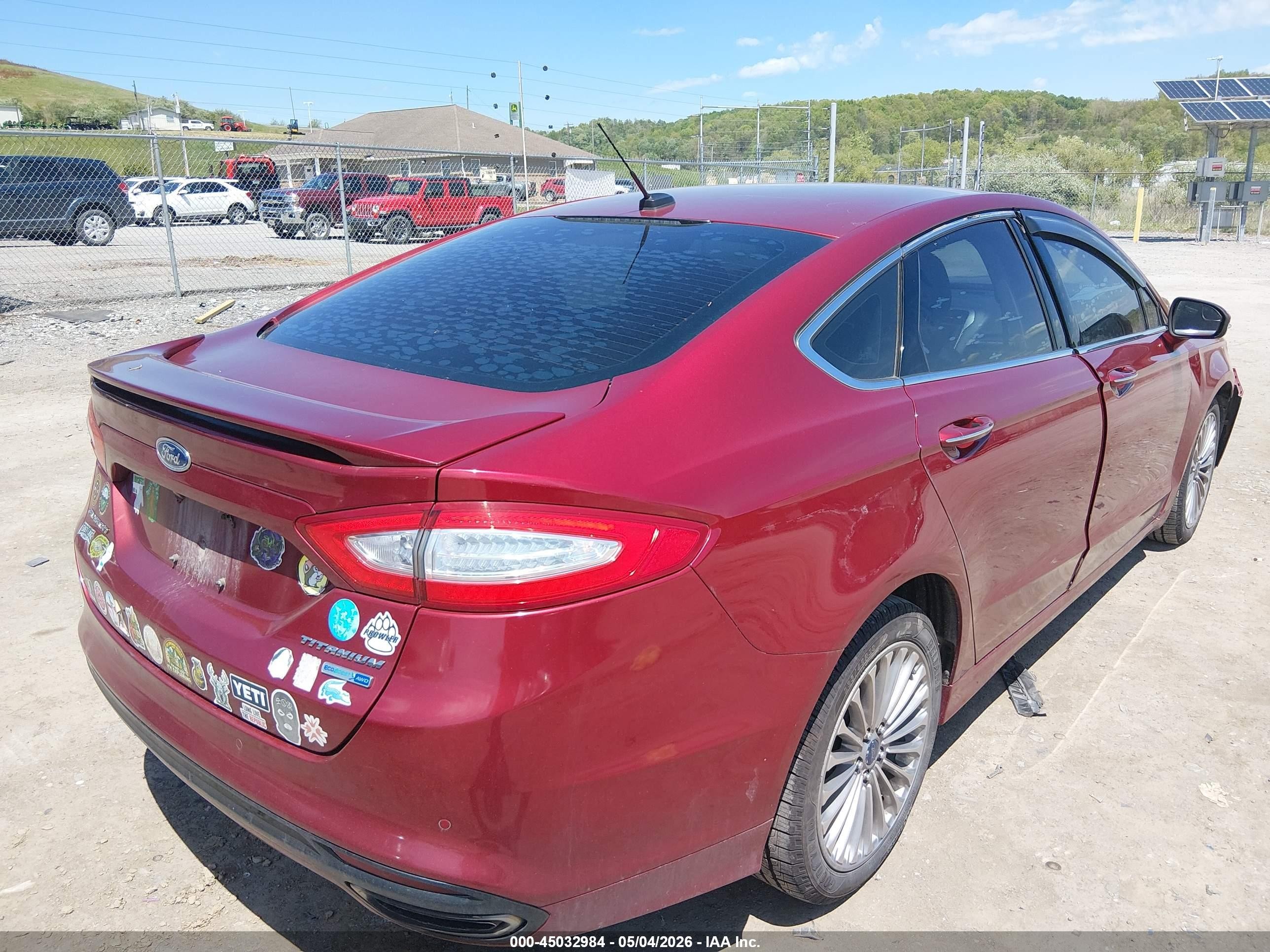 2015 Ford Fusion Titanium Red vin: 3FA6P0D99FR135605