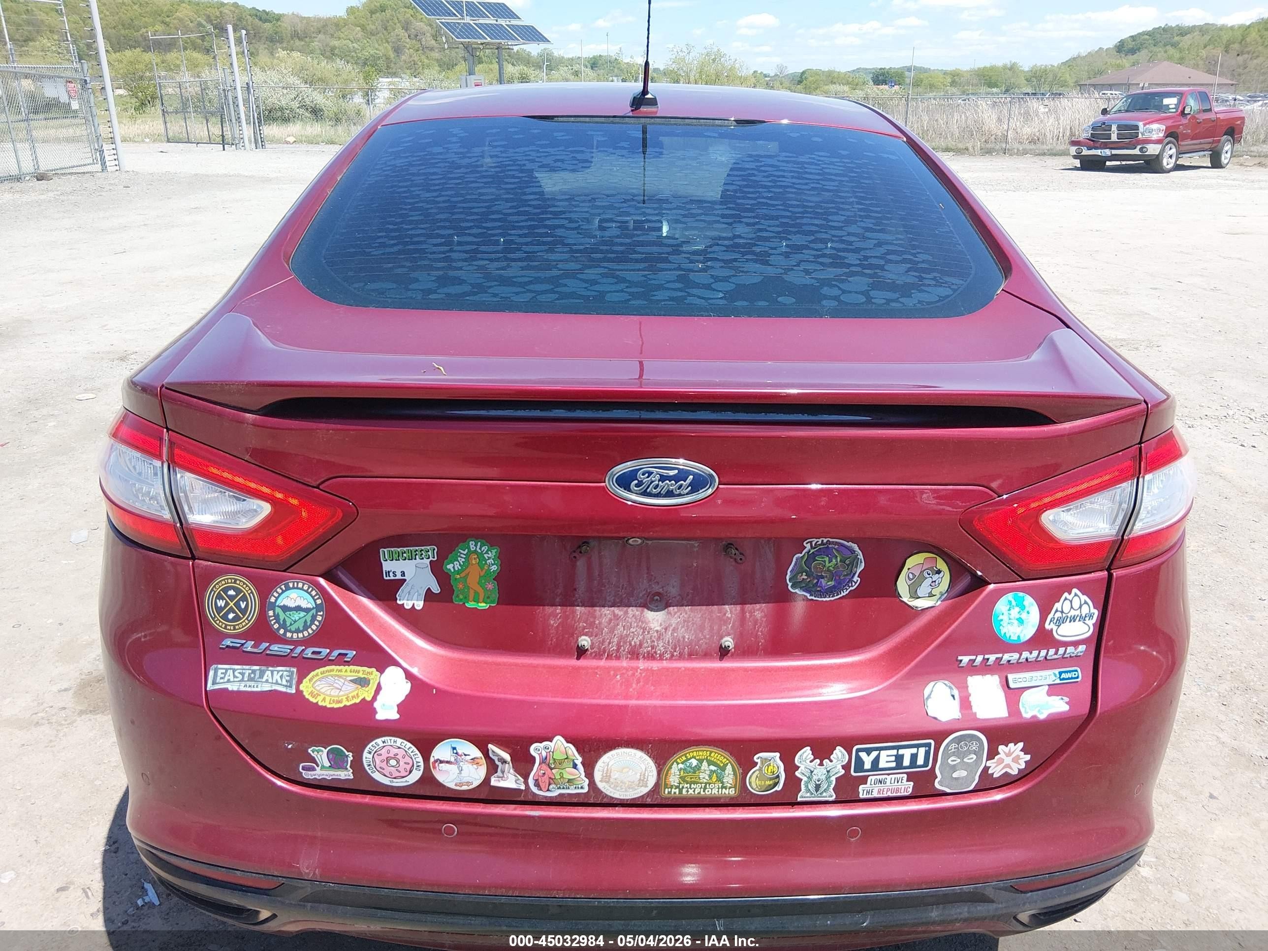 2015 Ford Fusion Titanium Red vin: 3FA6P0D99FR135605