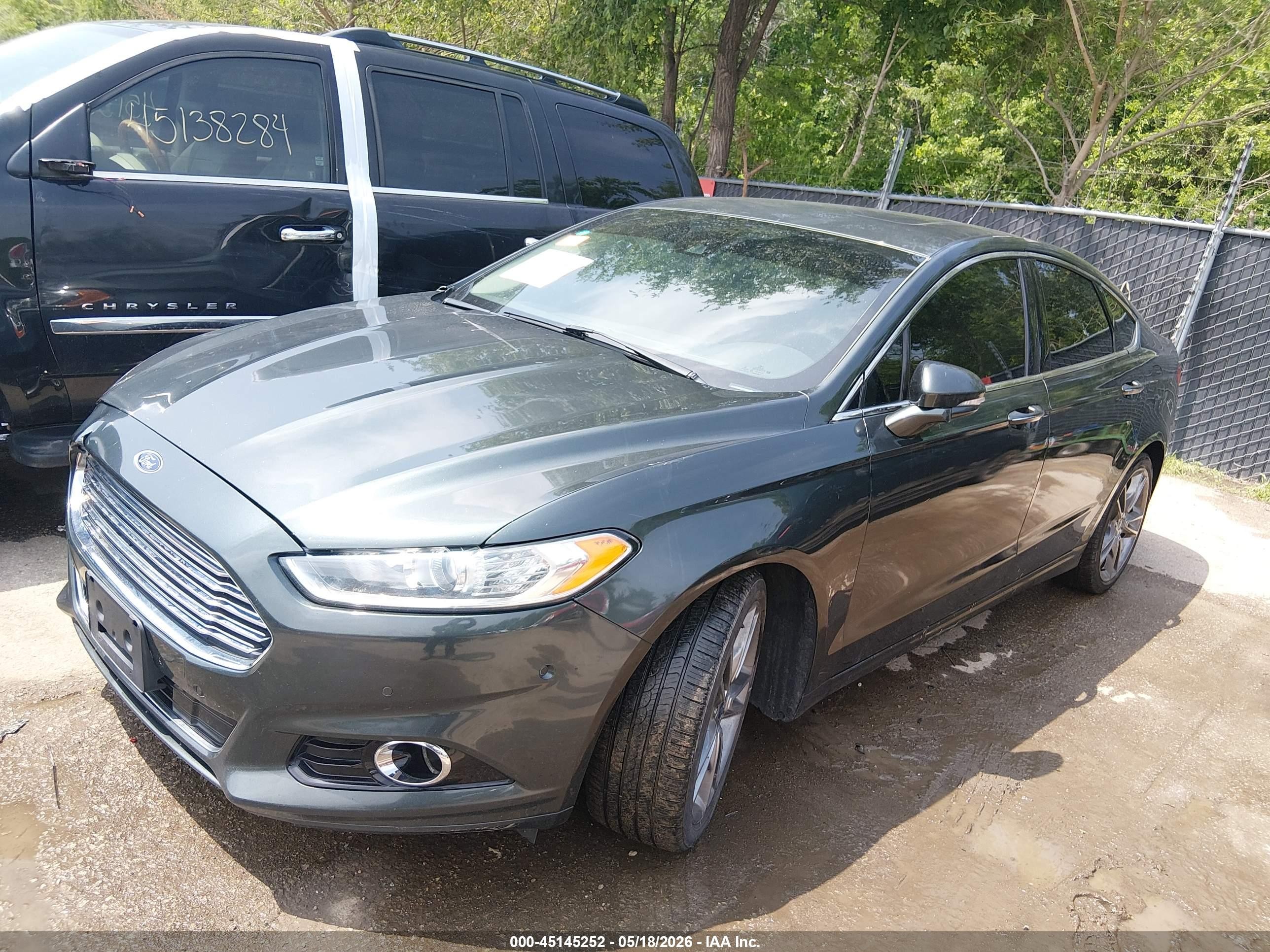 2015 Ford Fusion Titanium Gray vin: 3FA6P0D99FR139282