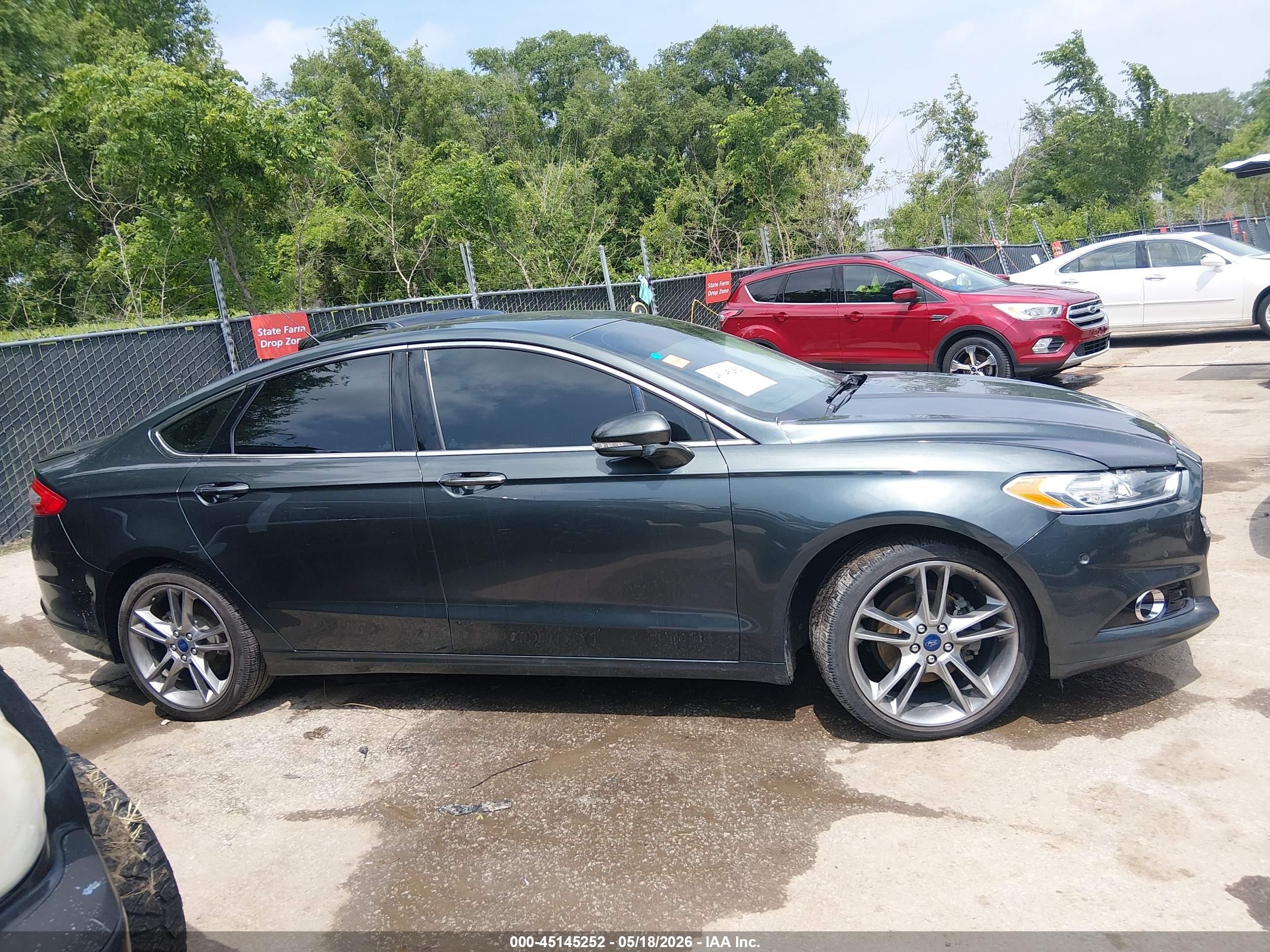 2015 Ford Fusion Titanium Gray vin: 3FA6P0D99FR139282