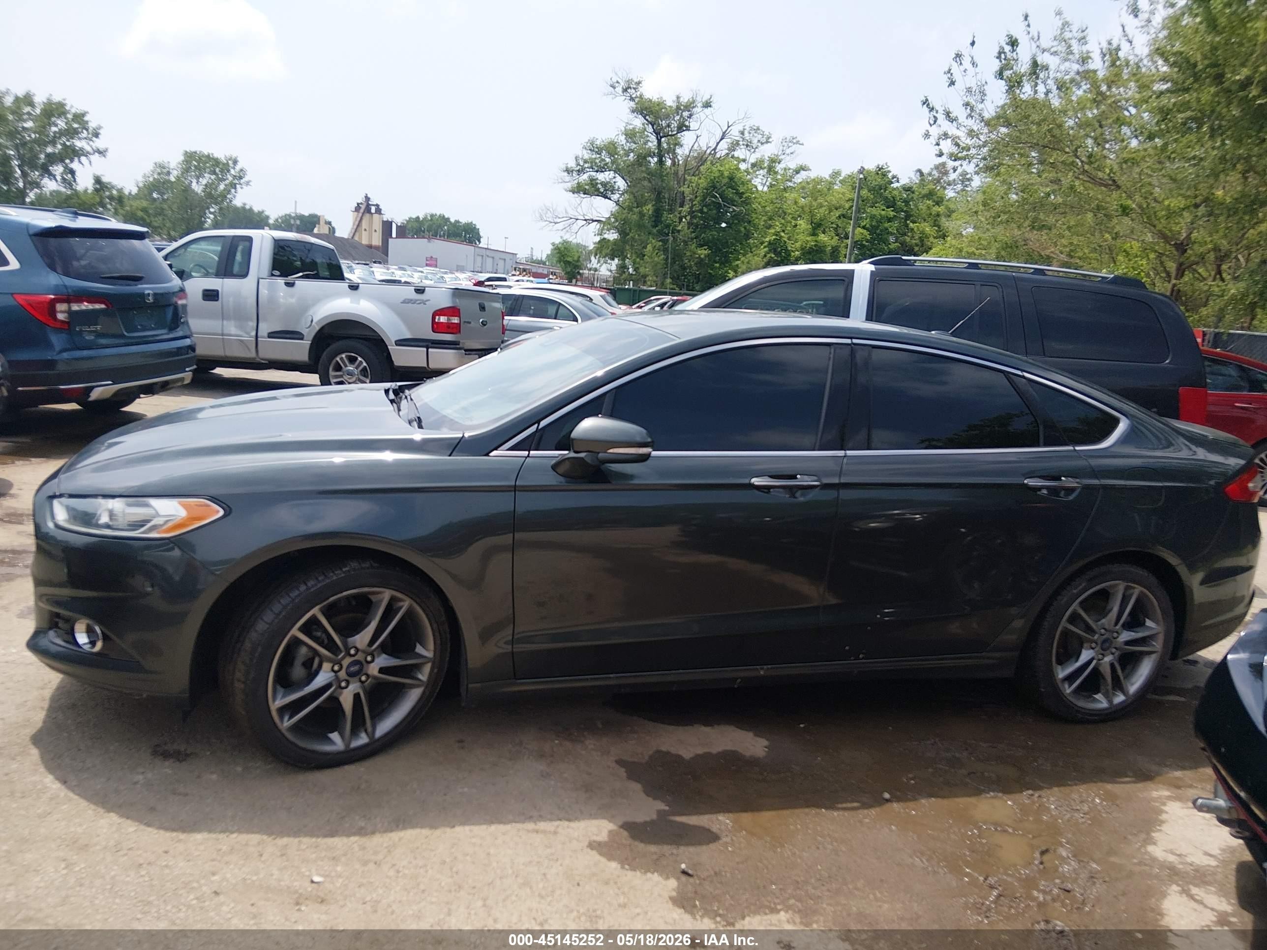 2015 Ford Fusion Titanium Gray vin: 3FA6P0D99FR139282