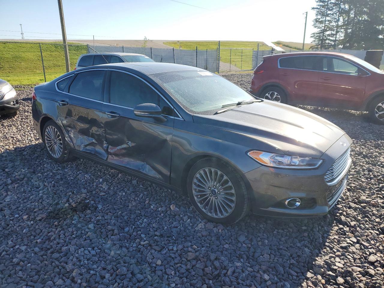 2015 Ford Fusion Titanium Gray vin: 3FA6P0D99FR158866