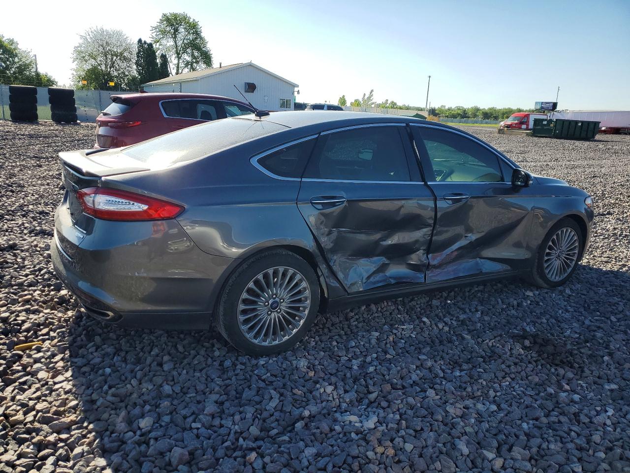 2015 Ford Fusion Titanium Gray vin: 3FA6P0D99FR158866