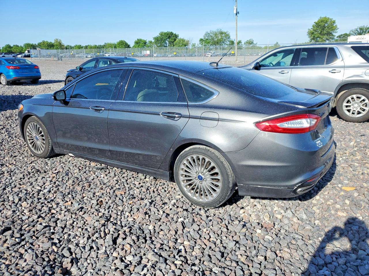 2015 Ford Fusion Titanium Gray vin: 3FA6P0D99FR158866