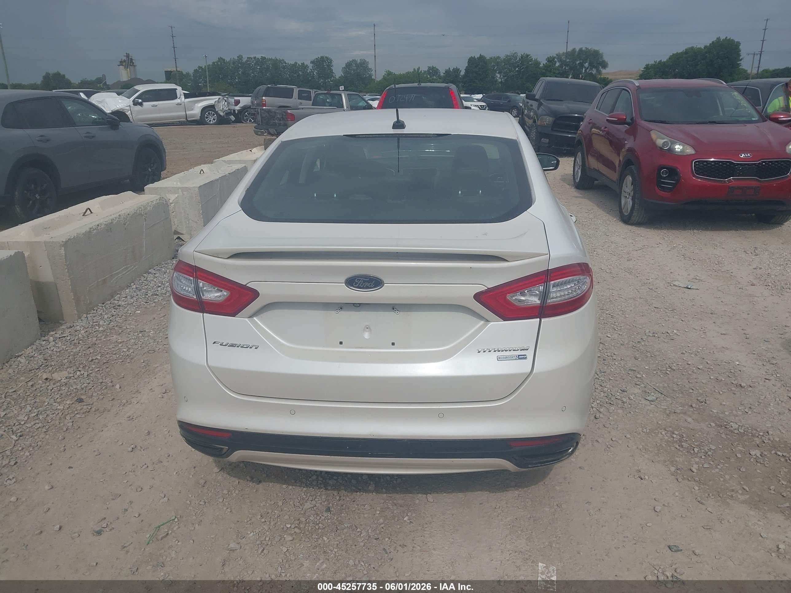 2014 Ford Fusion Titanium White vin: 3FA6P0D9XER263253