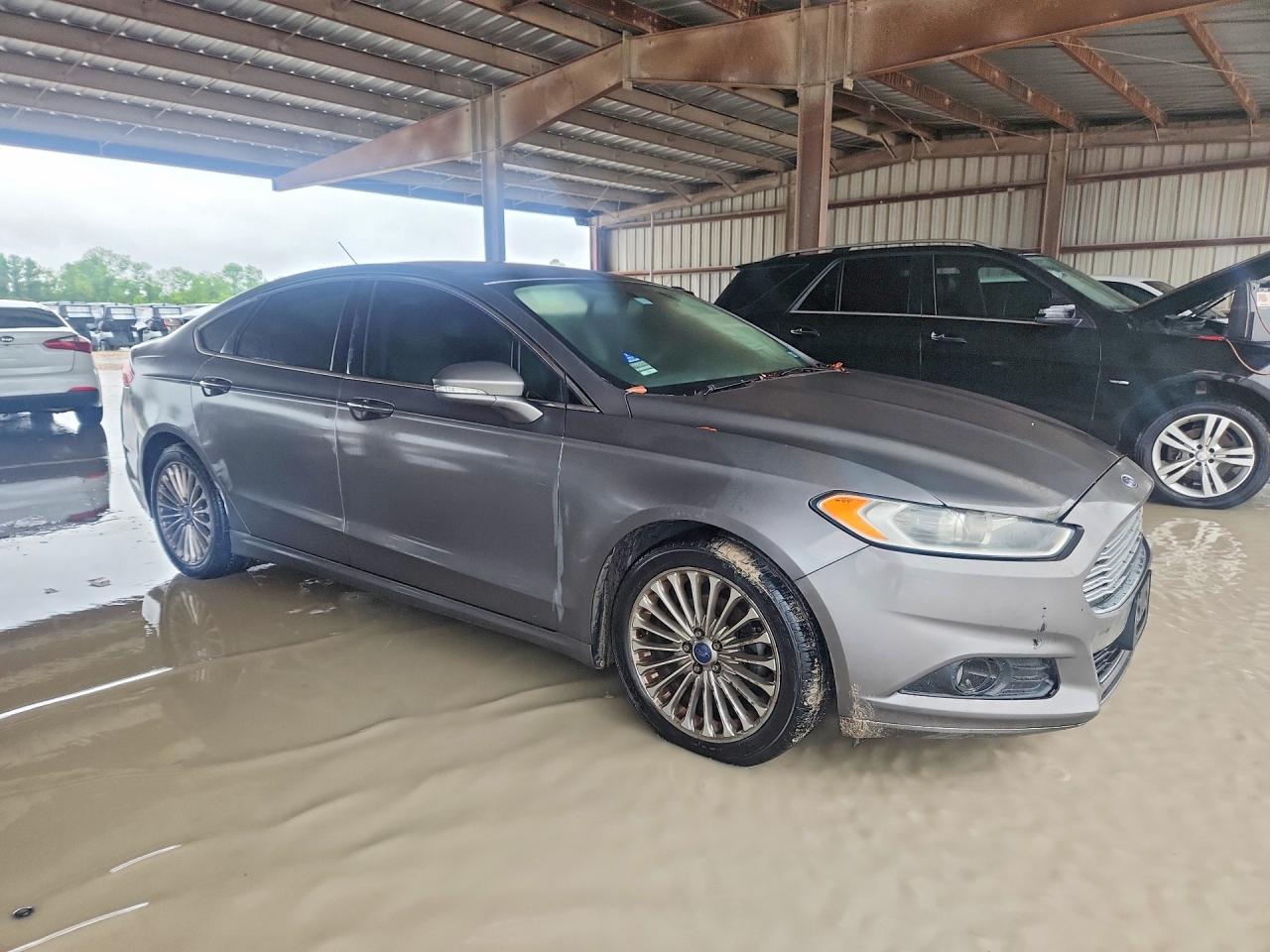 2014 Ford Fusion Titanium Gray vin: 3FA6P0D9XER290629