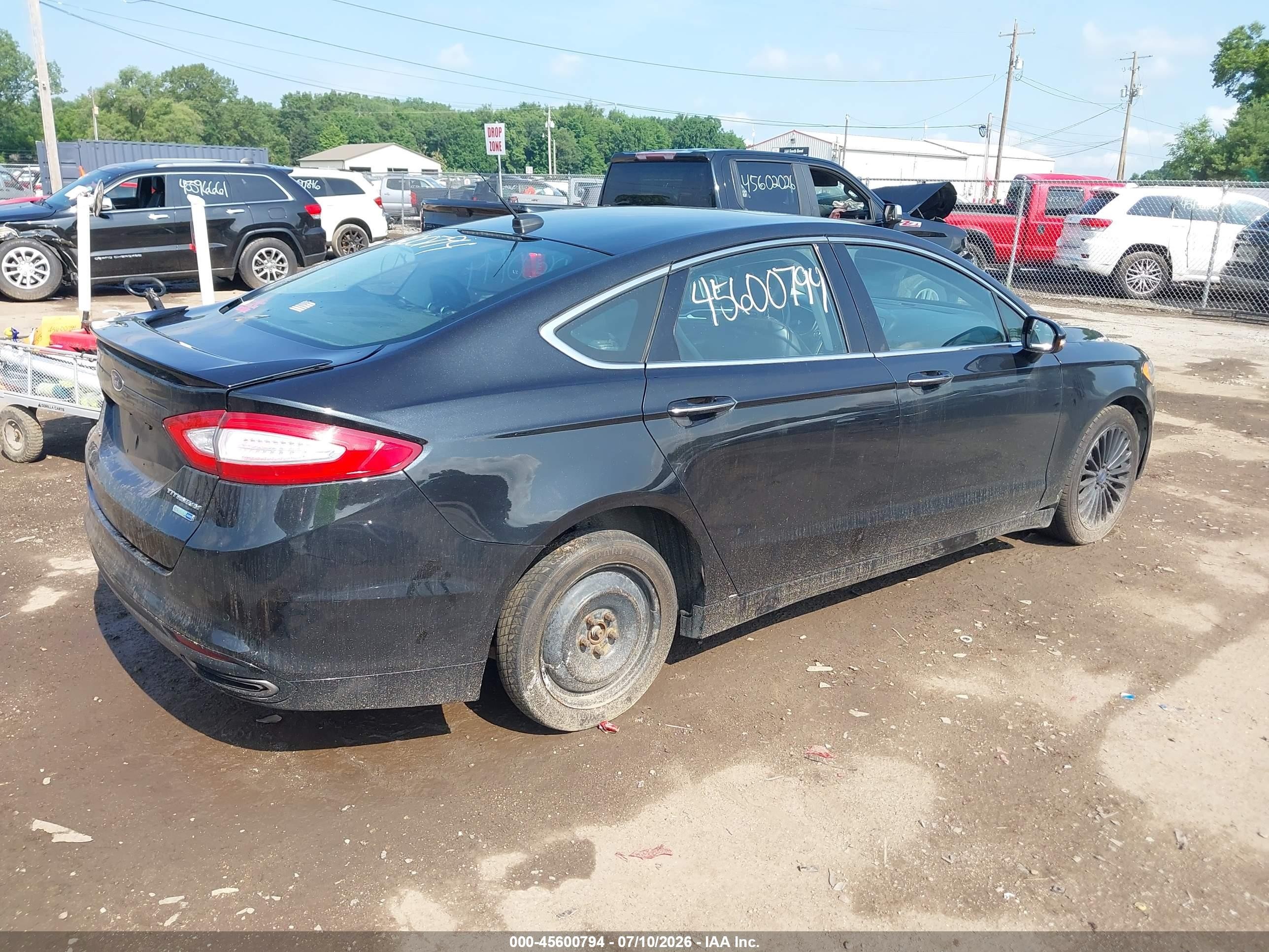 2015 Ford Fusion Titanium Black vin: 3FA6P0D9XFR240623