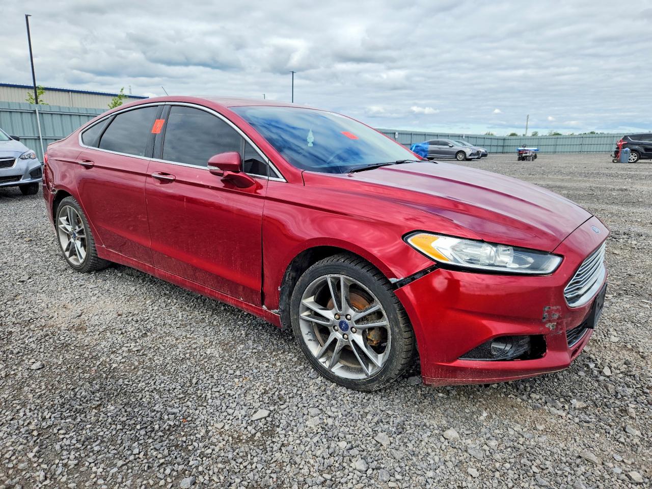 2015 Ford Fusion Titanium Red vin: 3FA6P0D9XFR246535