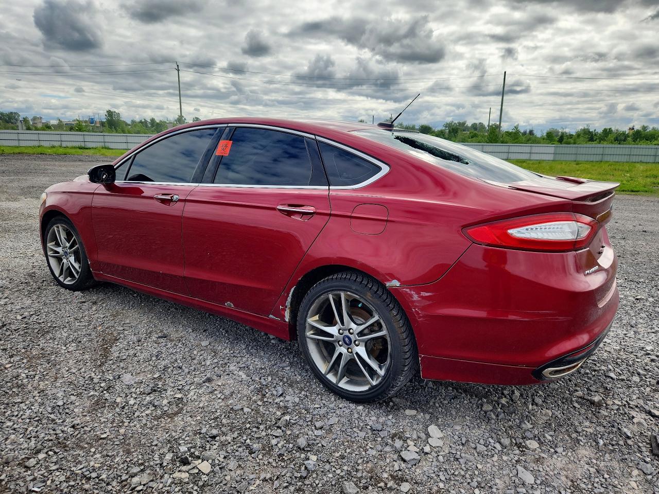 2015 Ford Fusion Titanium Red vin: 3FA6P0D9XFR246535