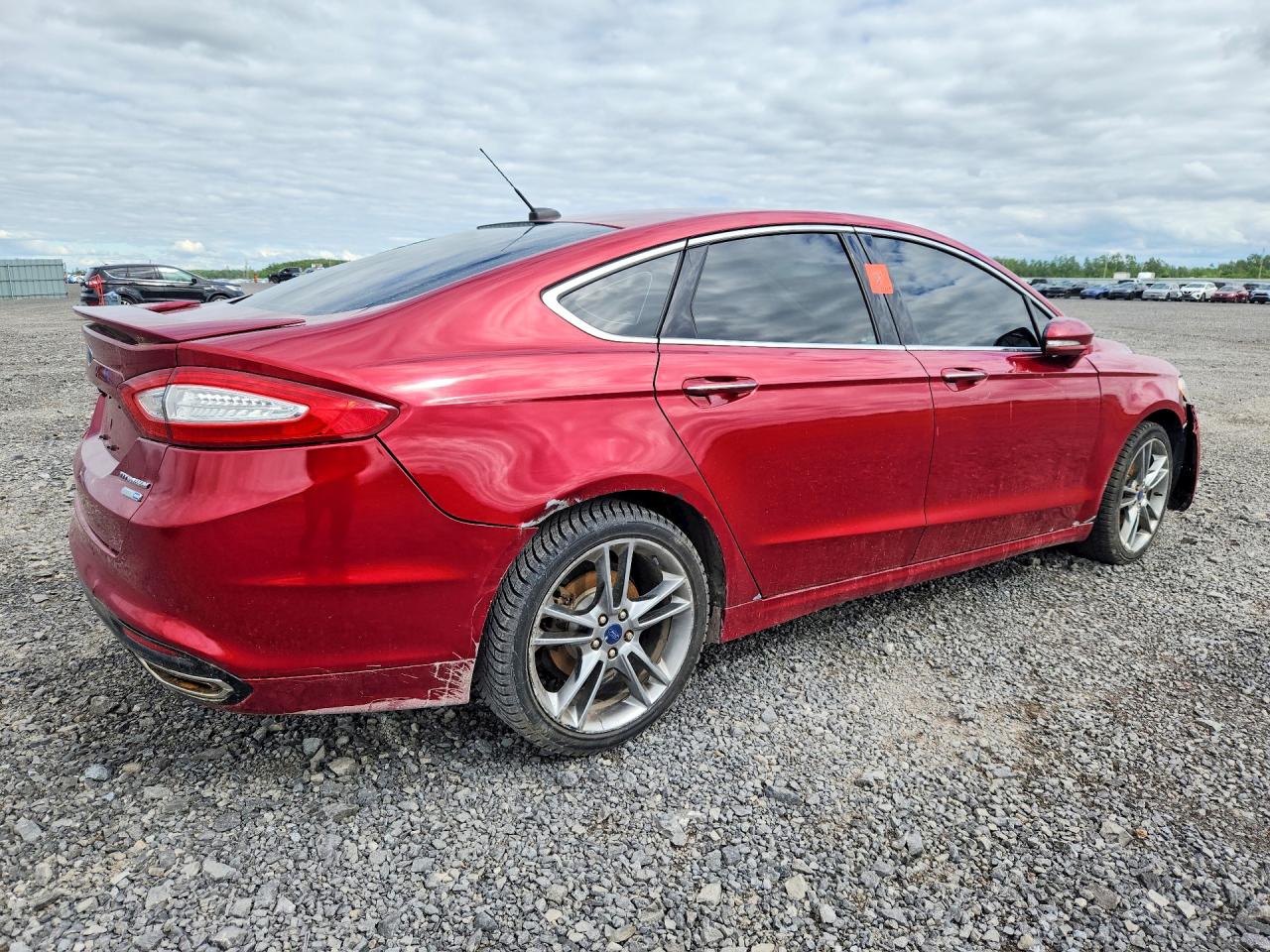 2015 Ford Fusion Titanium Red vin: 3FA6P0D9XFR246535
