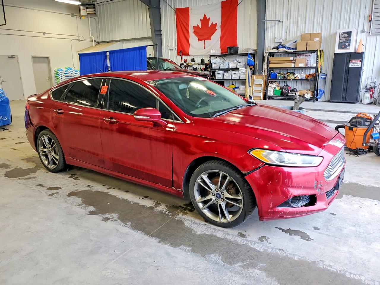 2015 Ford Fusion Titanium Red vin: 3FA6P0D9XFR246535