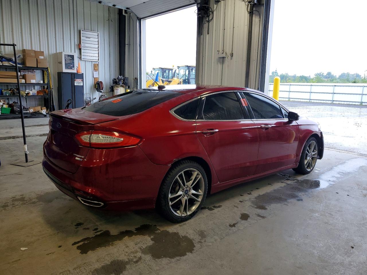 2015 Ford Fusion Titanium Red vin: 3FA6P0D9XFR246535