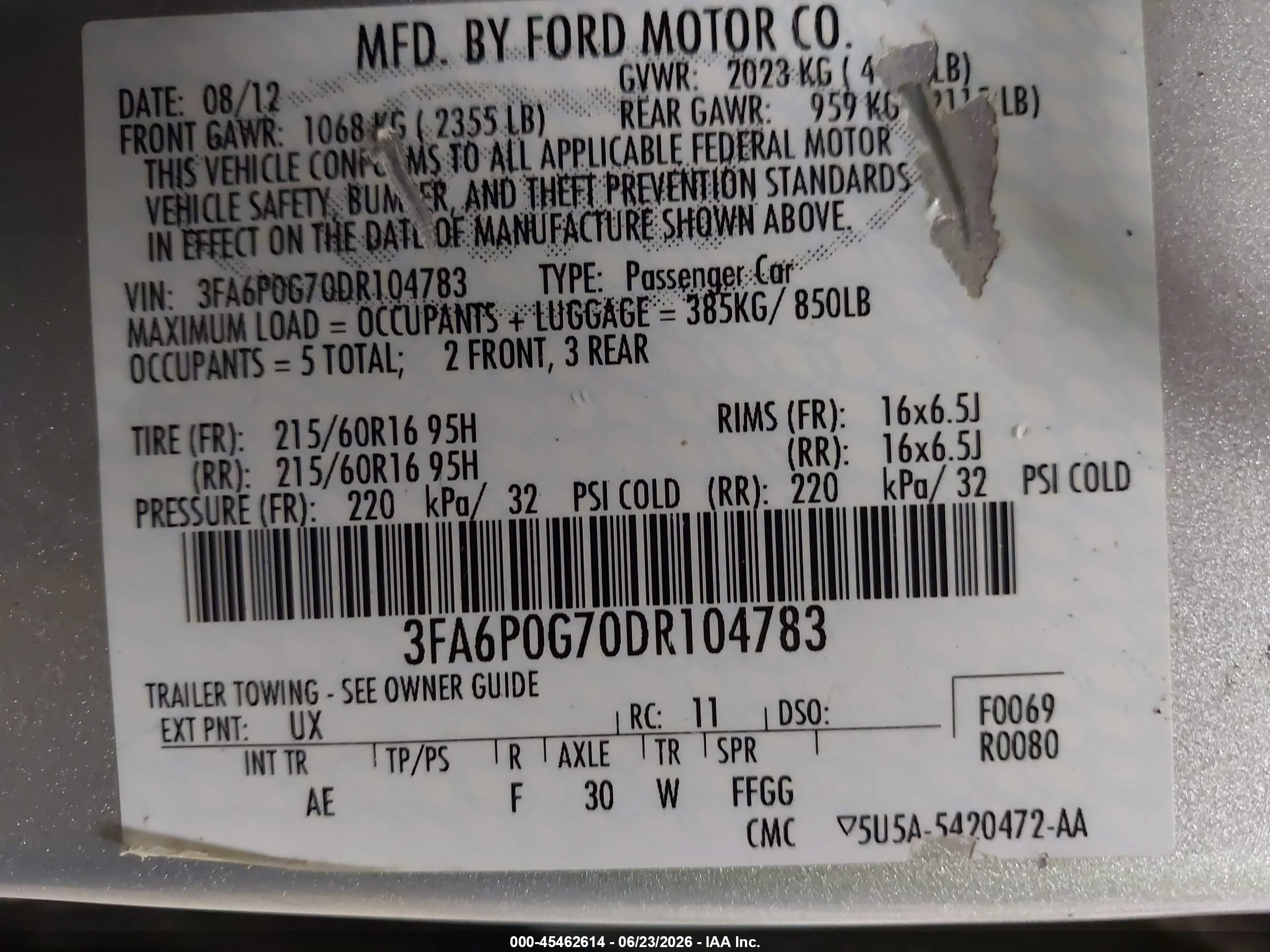 2013 Ford Fusion S Silver vin: 3FA6P0G70DR104783
