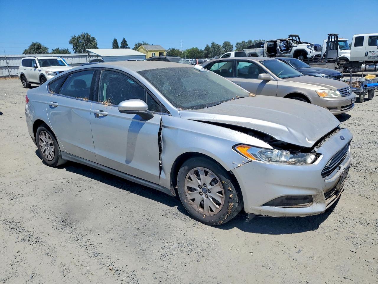 2014 Ford Fusion S Silver vin: 3FA6P0G70ER129409