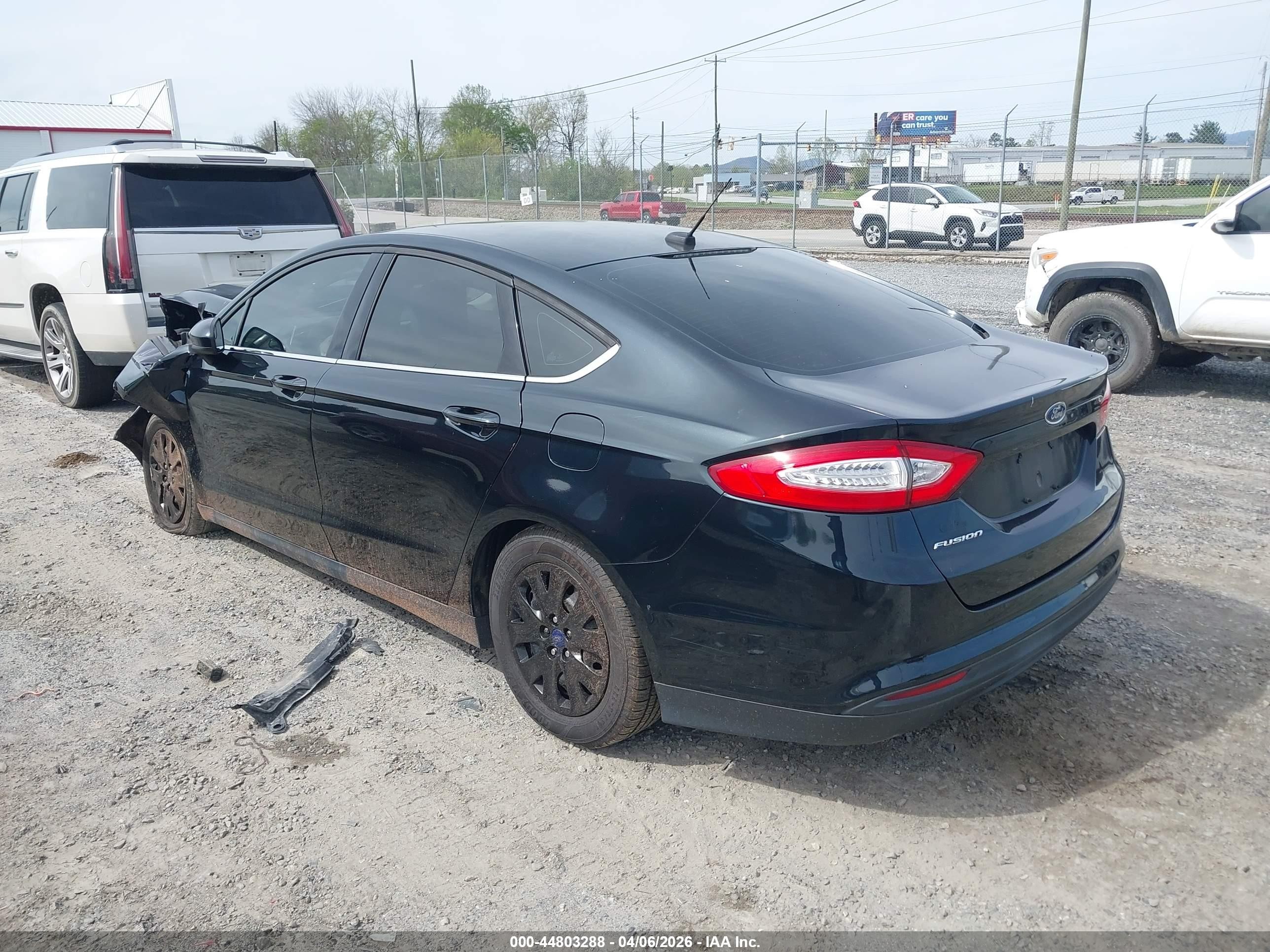 2014 Ford Fusion S Black vin: 3FA6P0G70ER251736