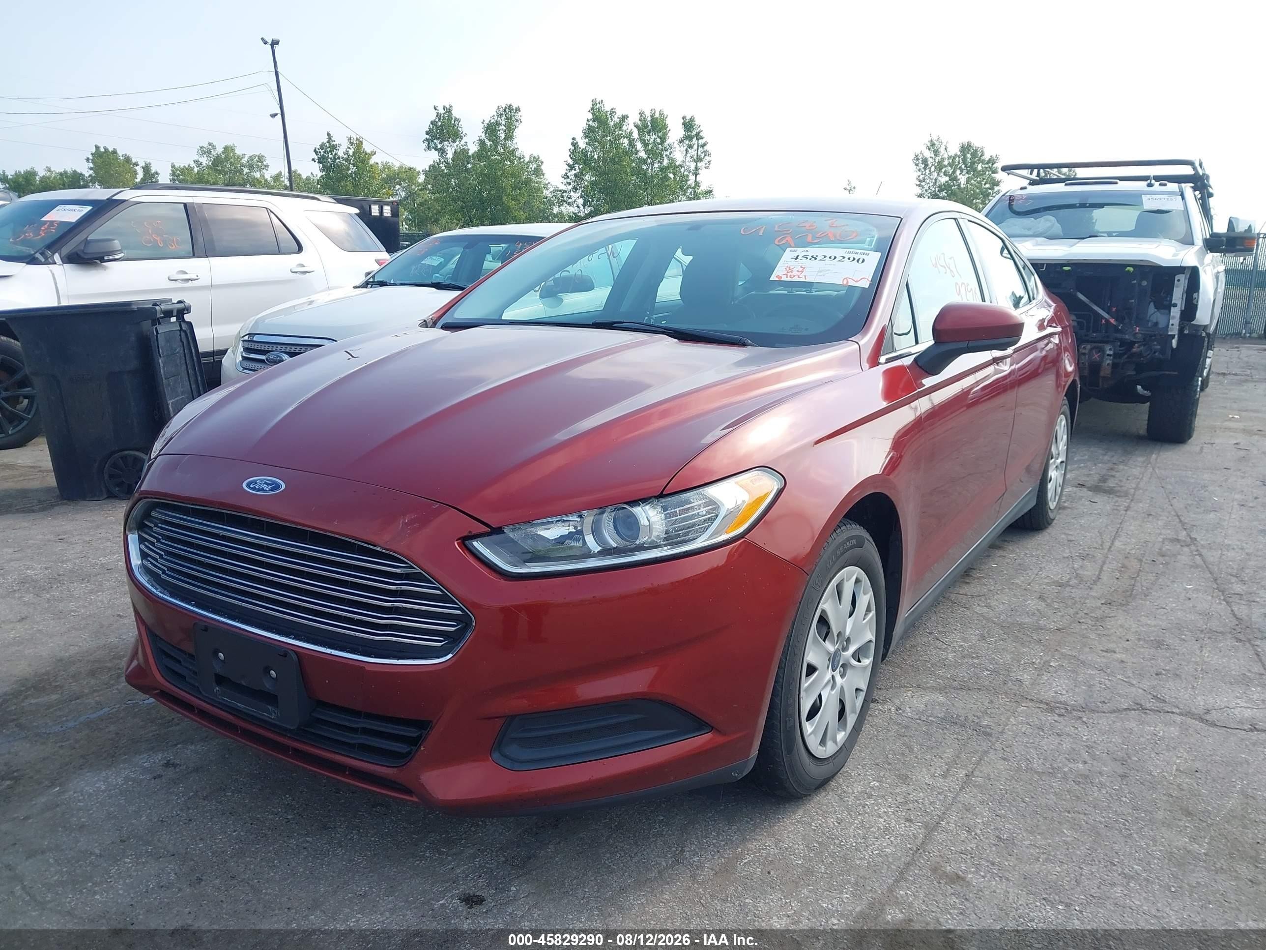 2014 Ford Fusion S Orange vin: 3FA6P0G70ER293727