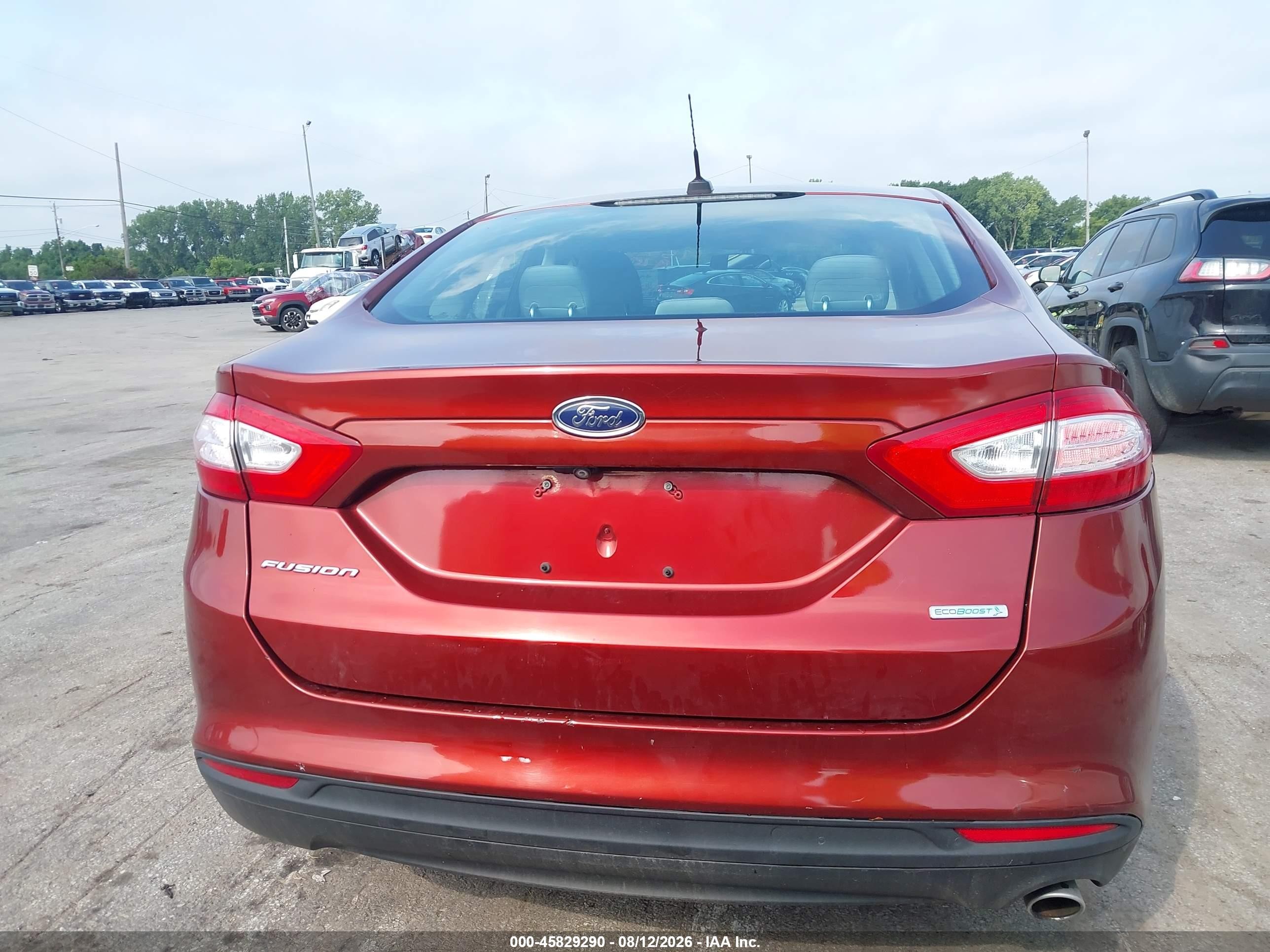 2014 Ford Fusion S Orange vin: 3FA6P0G70ER293727
