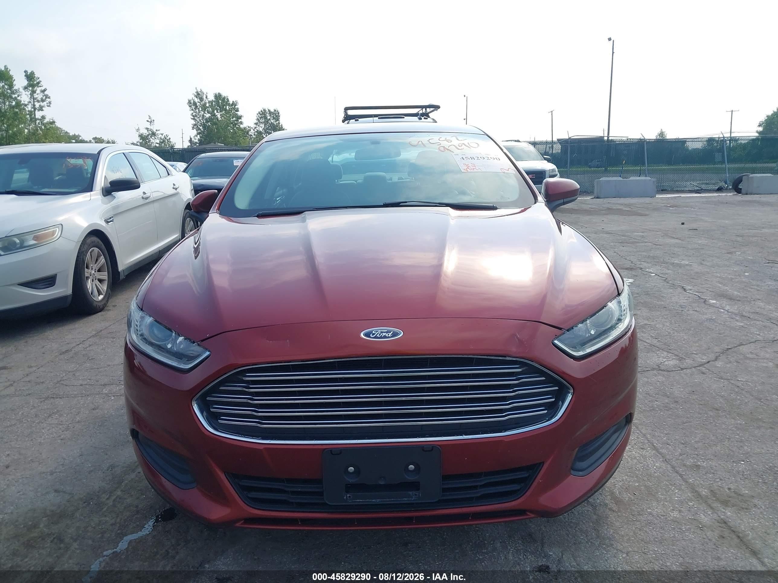 2014 Ford Fusion S Orange vin: 3FA6P0G70ER293727