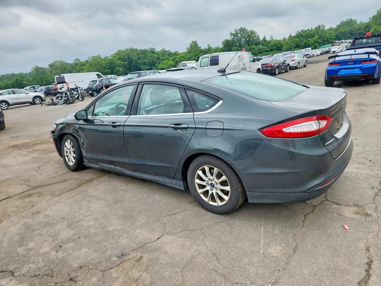2015 Ford Fusion S Gray vin: 3FA6P0G70FR203932