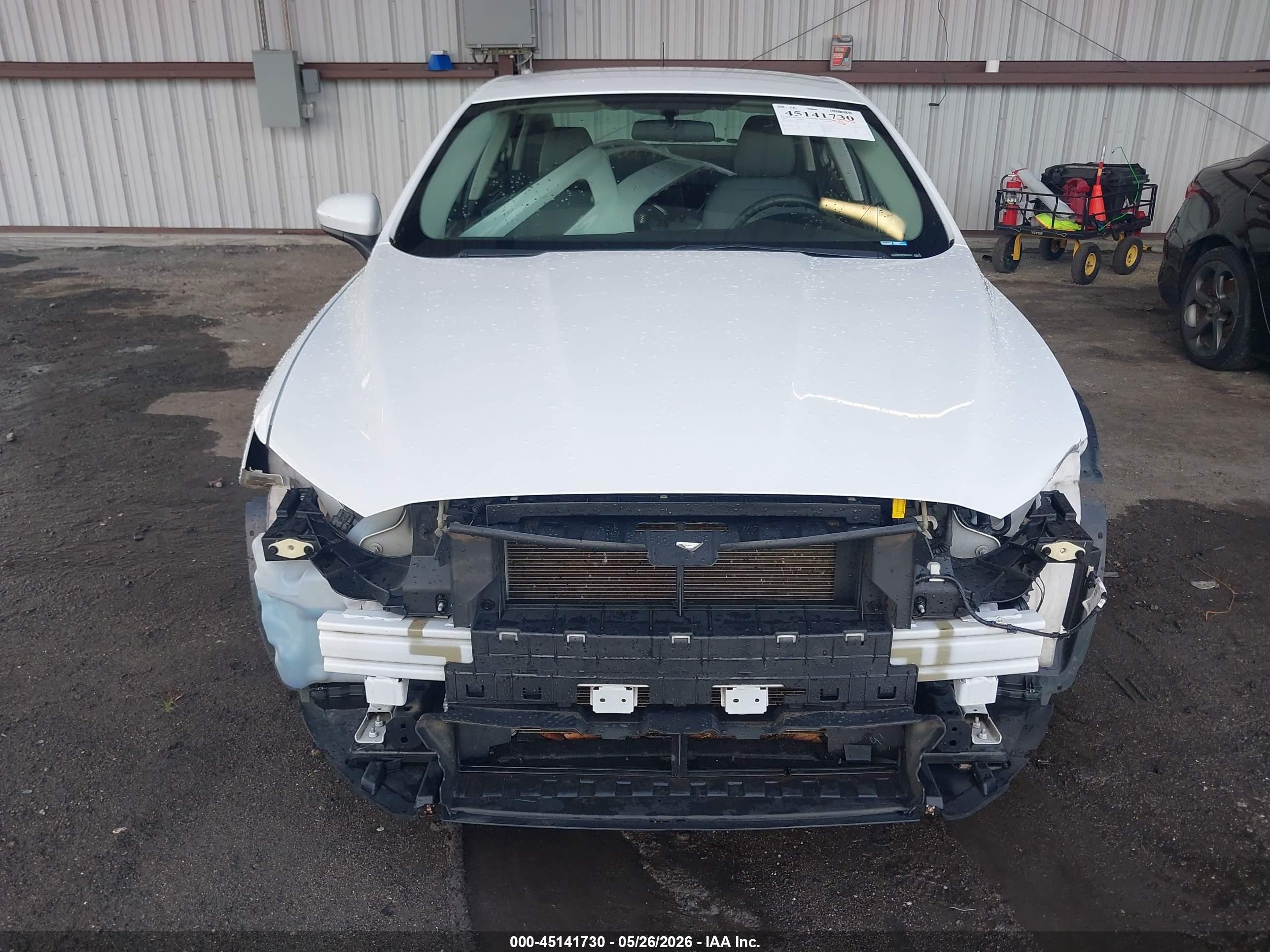 2015 Ford Fusion S White vin: 3FA6P0G70FR242326