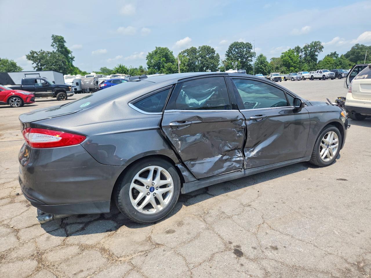 2015 Ford Fusion S Gray vin: 3FA6P0G70FR279635