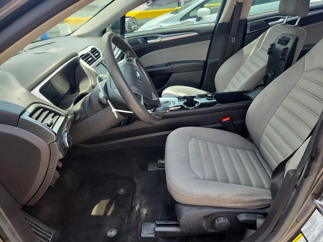 2015 Ford Fusion S Gray vin: 3FA6P0G70FR279635