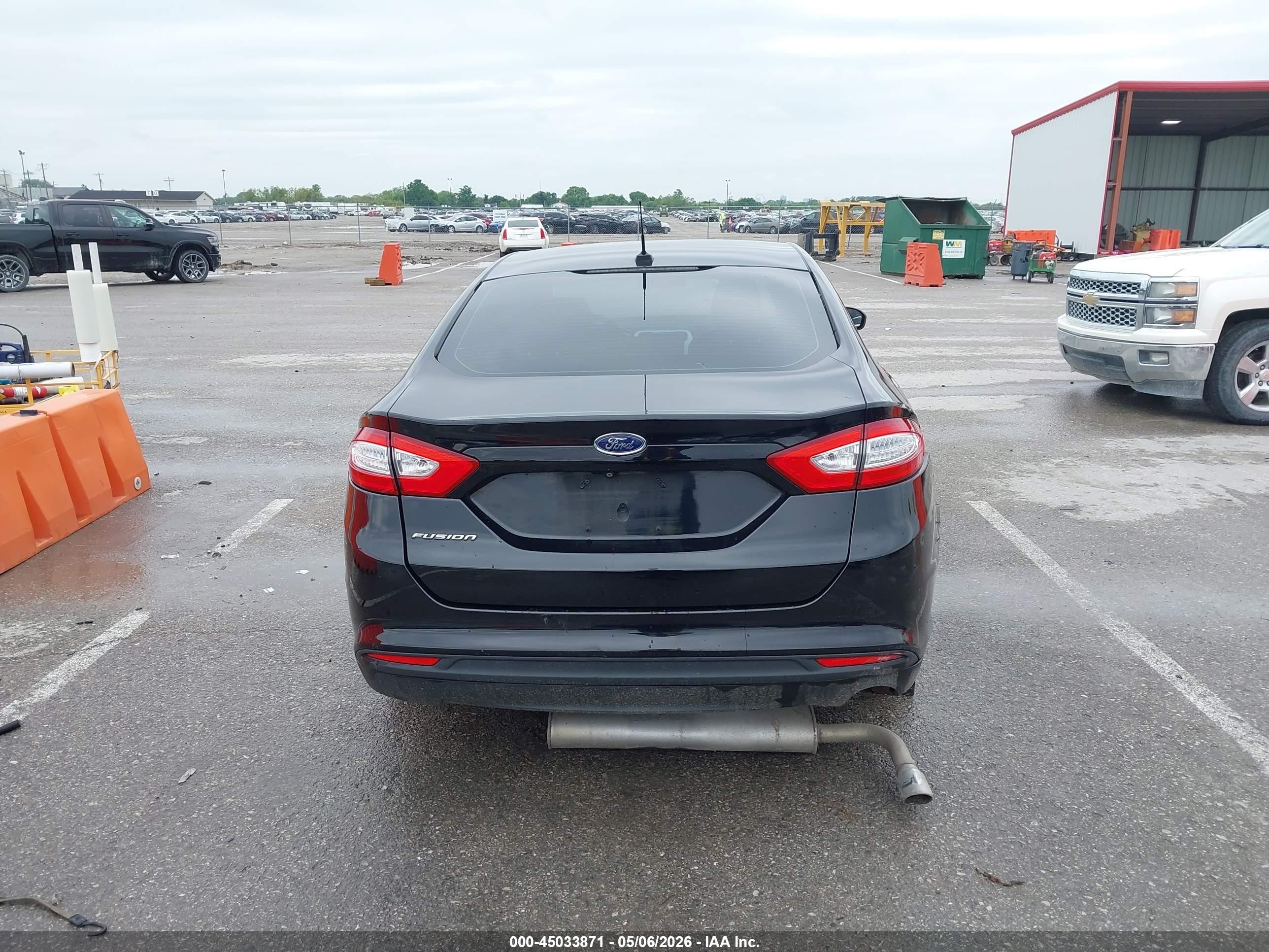 2016 Ford Fusion S Black vin: 3FA6P0G70GR105498