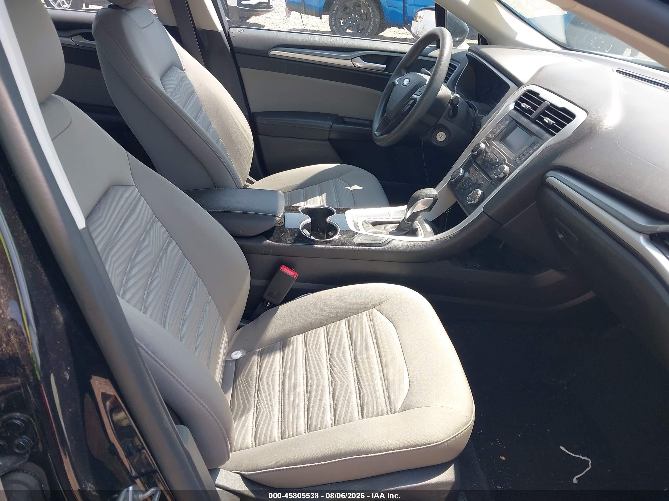2016 Ford Fusion S Black vin: 3FA6P0G70GR191637