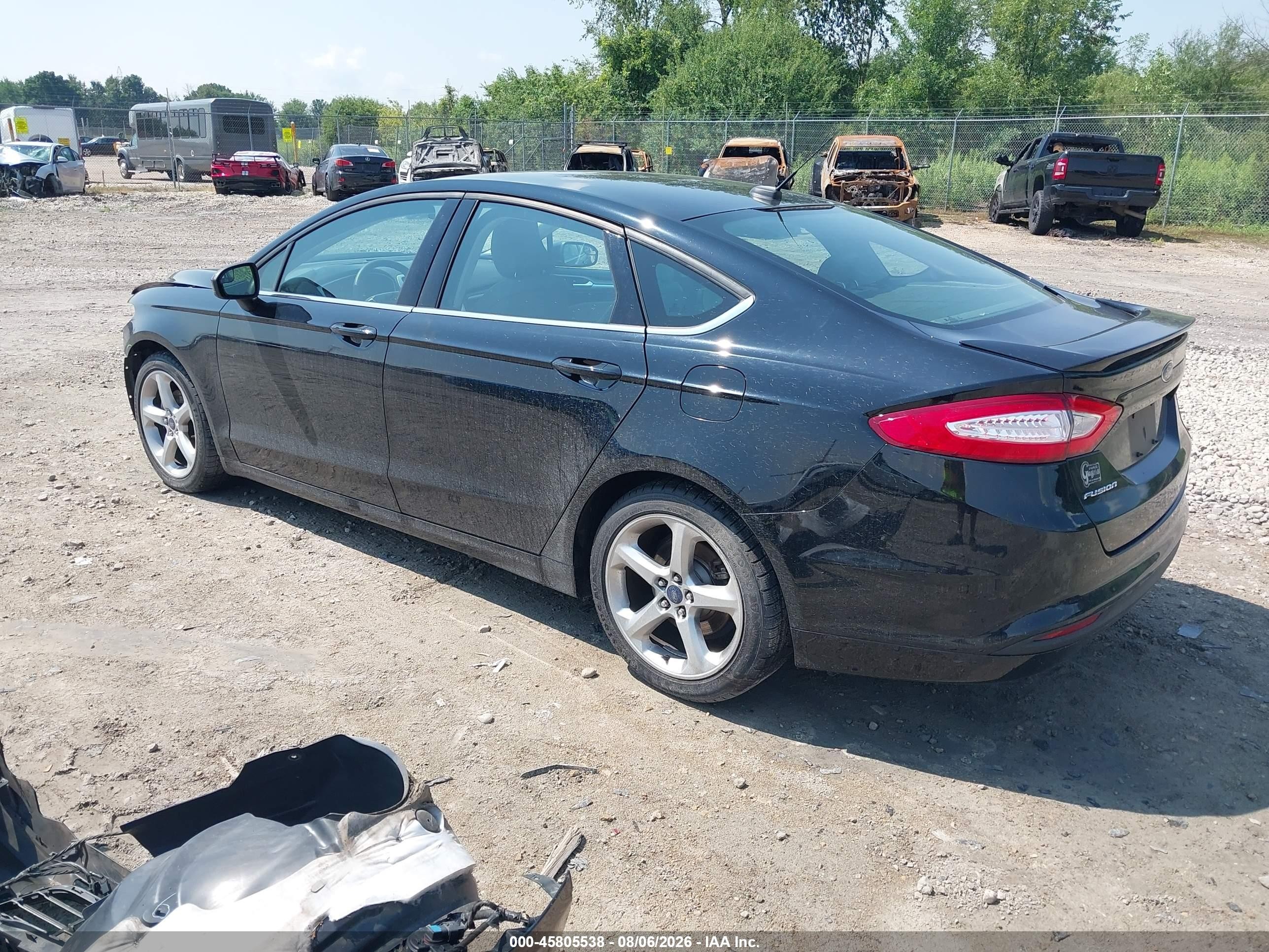 2016 Ford Fusion S Black vin: 3FA6P0G70GR191637