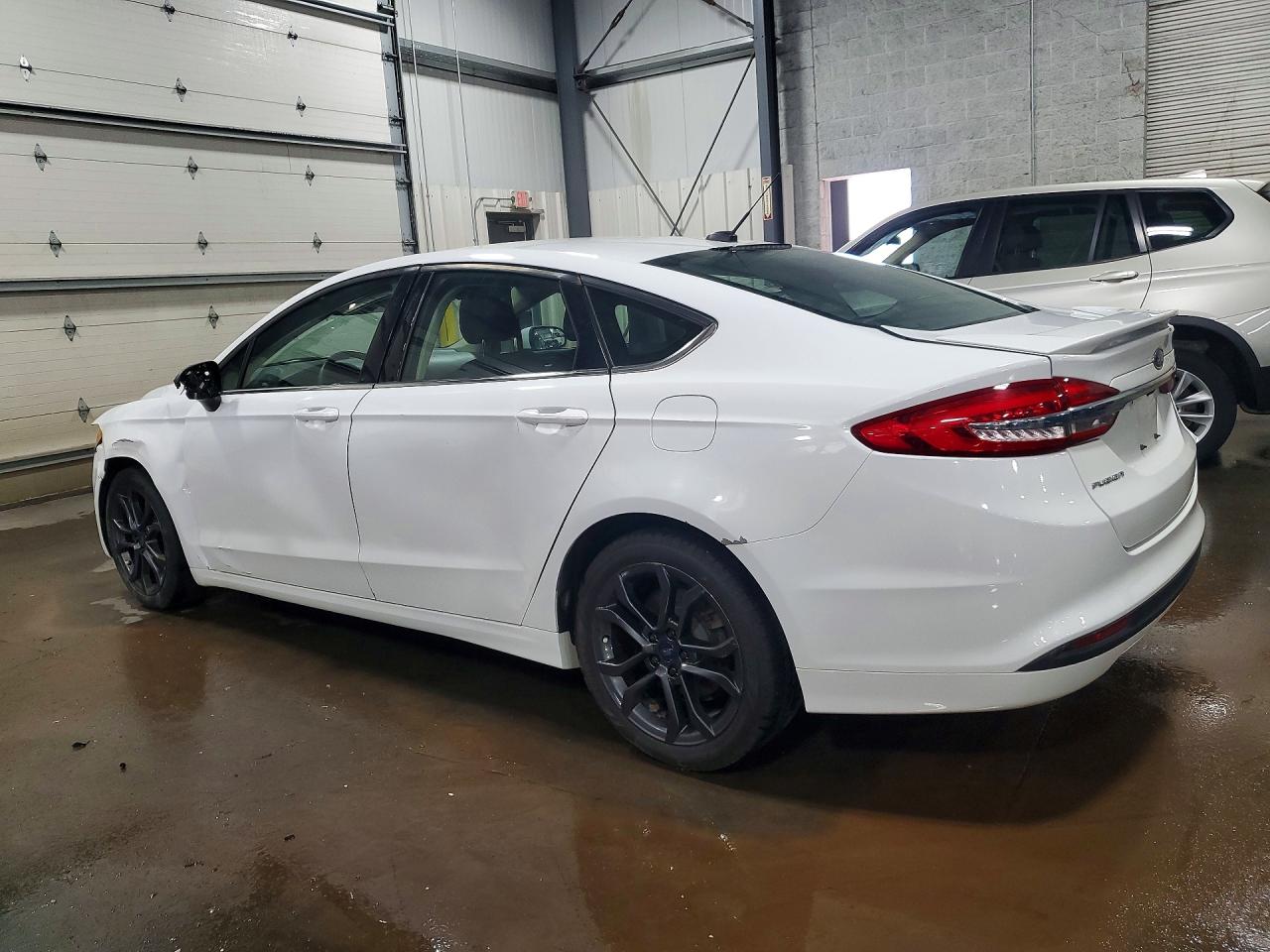 2018 Ford Fusion S White vin: 3FA6P0G70JR115181