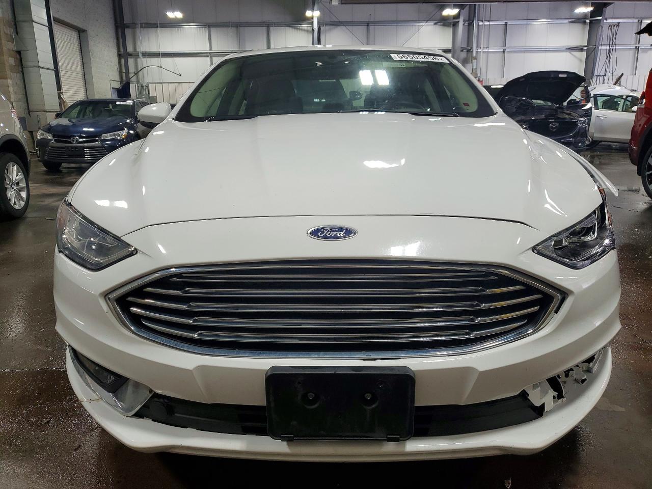 2018 Ford Fusion S White vin: 3FA6P0G70JR115181