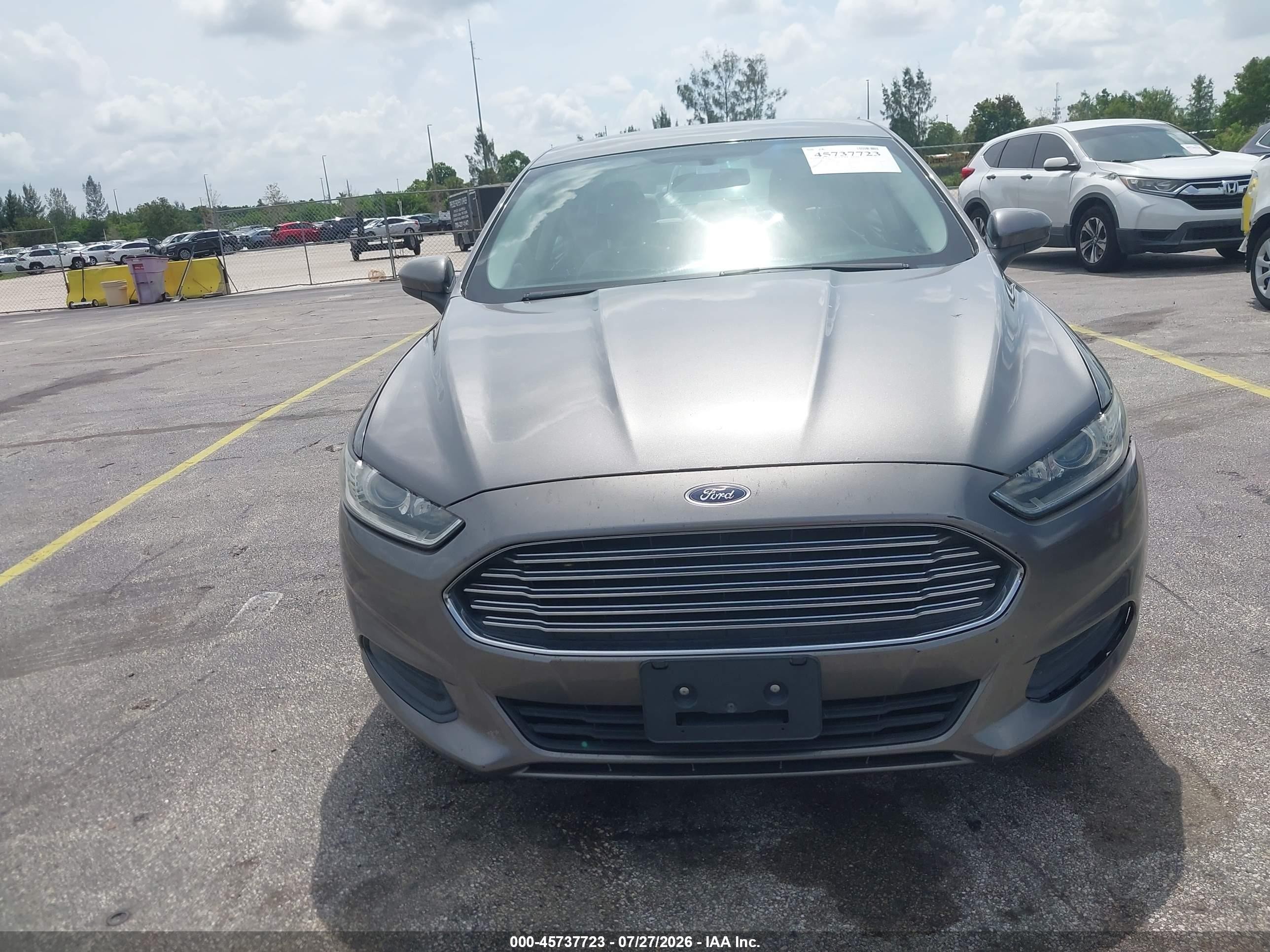 2013 Ford Fusion S Gray vin: 3FA6P0G71DR147206