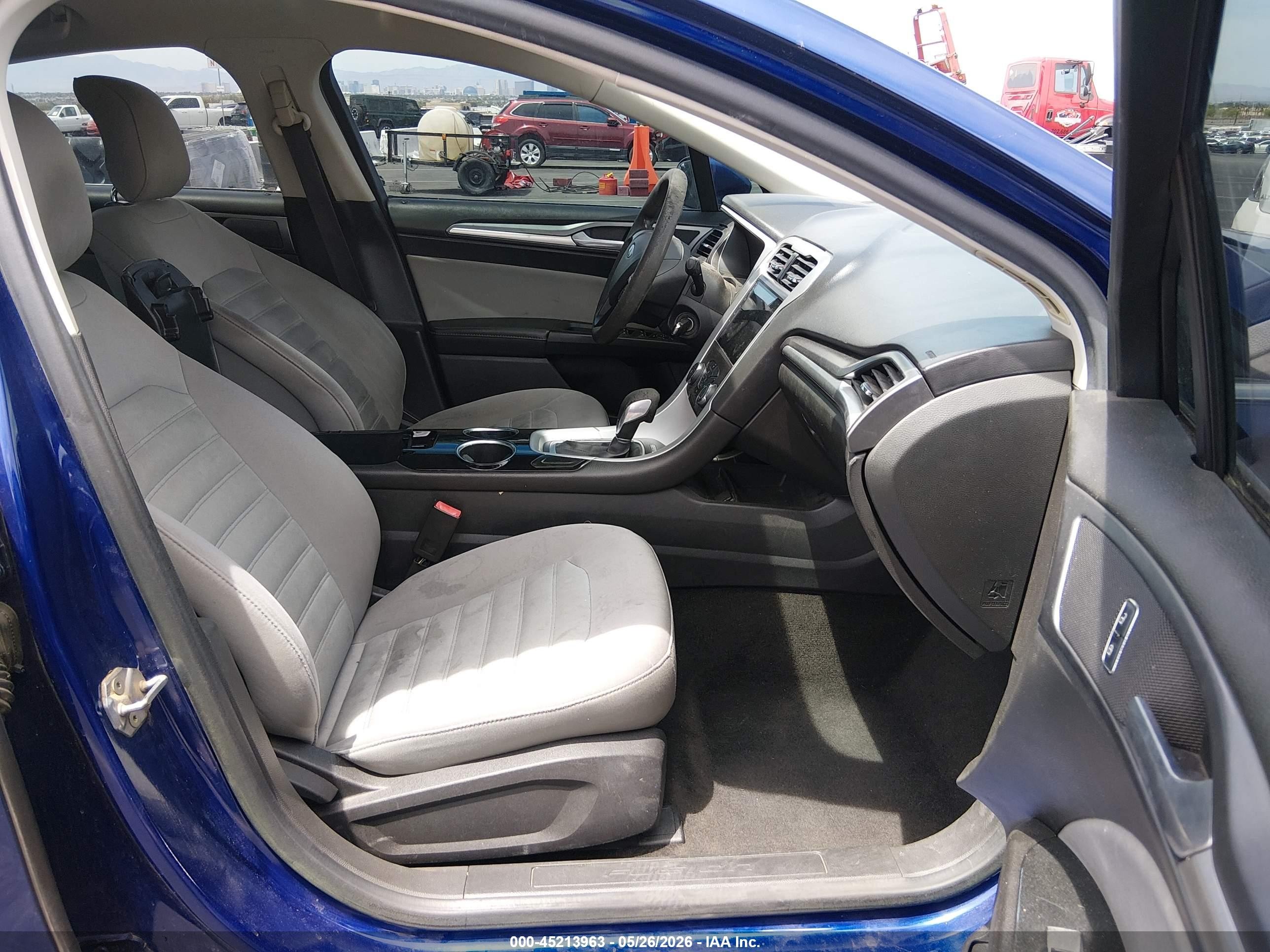 2013 Ford Fusion S Blue vin: 3FA6P0G71DR187883