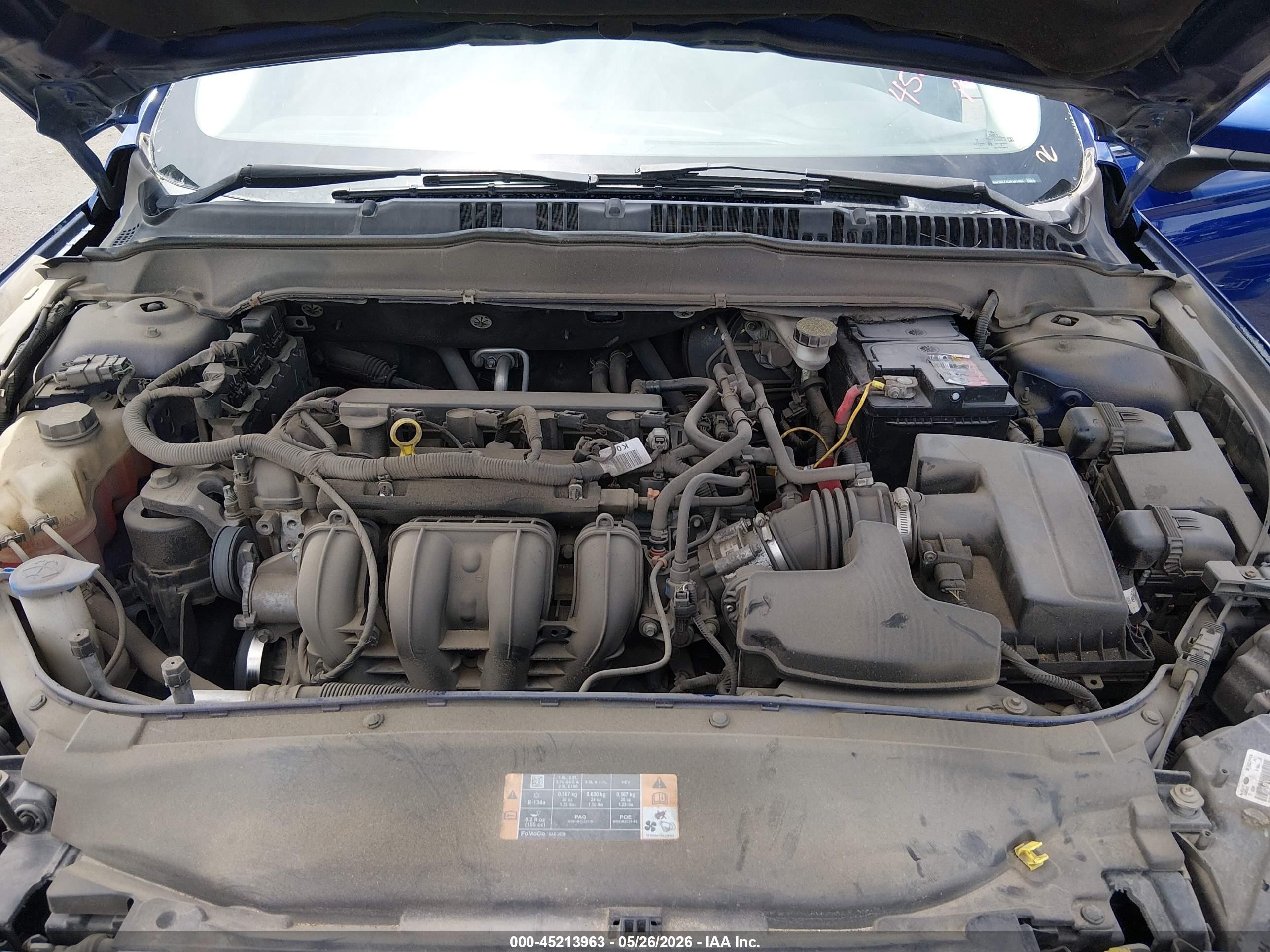 2013 Ford Fusion S Blue vin: 3FA6P0G71DR187883