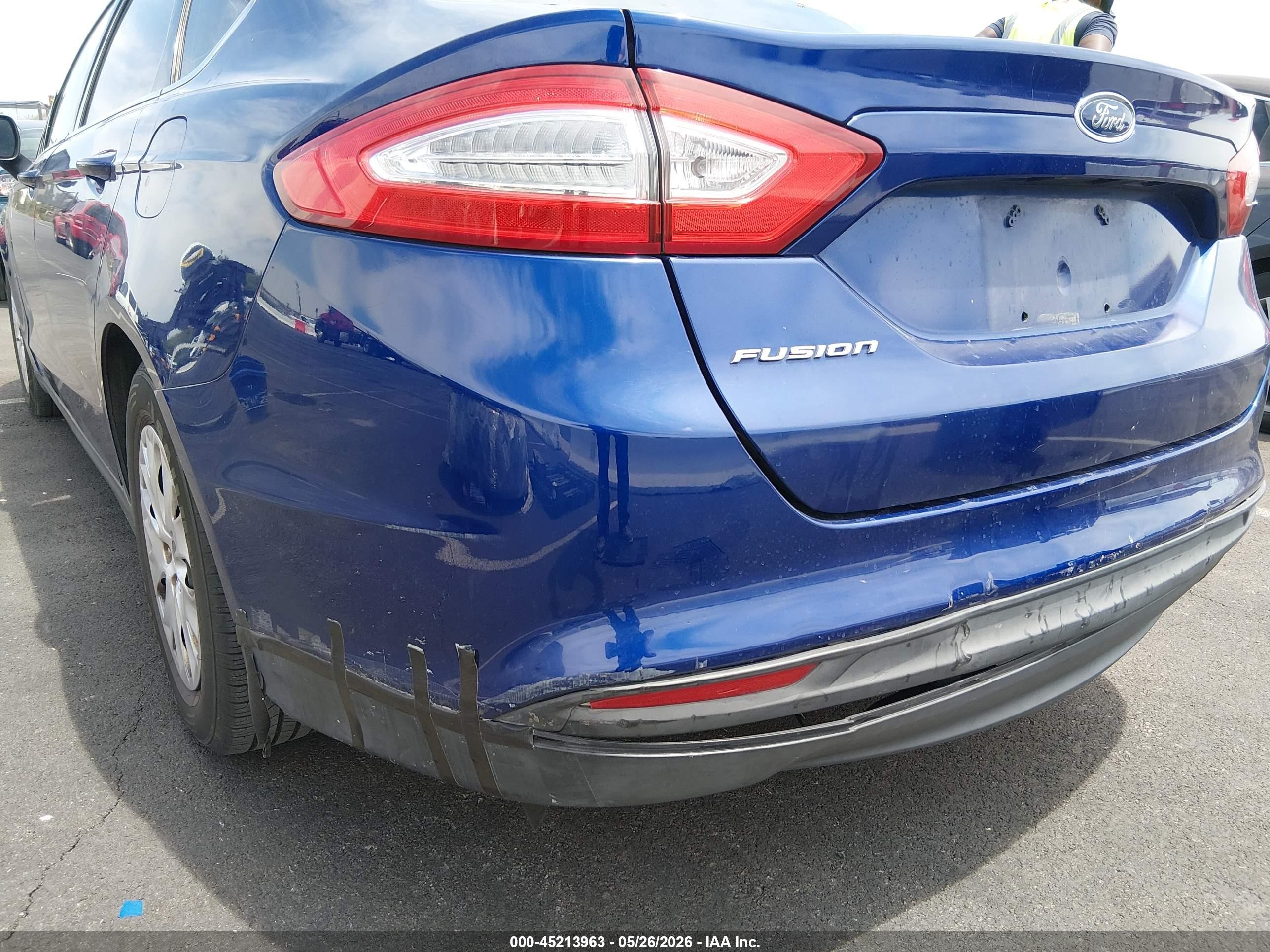 2013 Ford Fusion S Blue vin: 3FA6P0G71DR187883