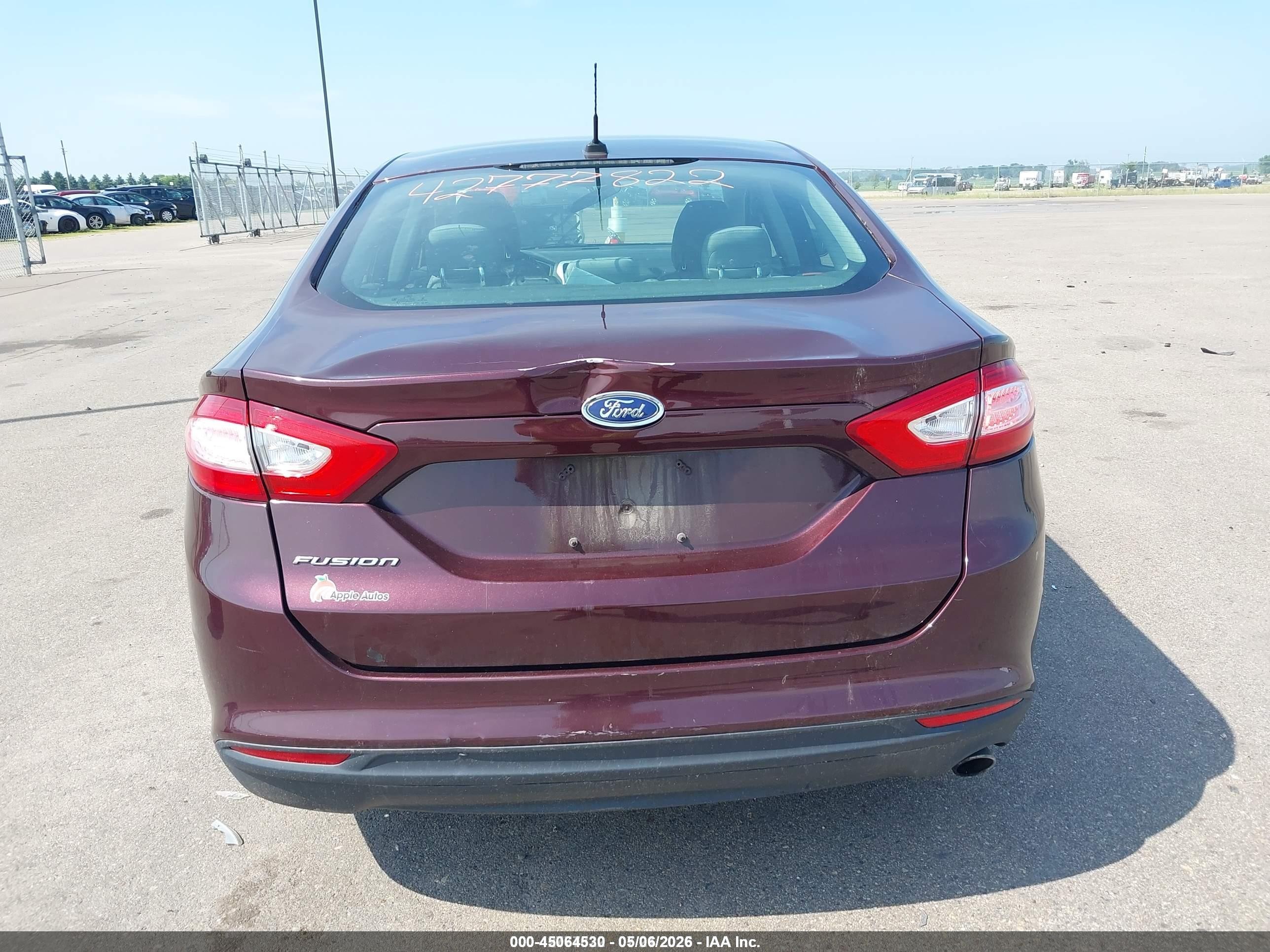 2013 Ford Fusion S Maroon vin: 3FA6P0G71DR379188