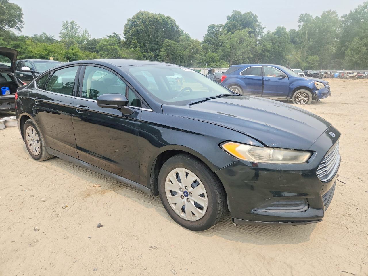 2014 Ford Fusion S Black vin: 3FA6P0G71ER252622