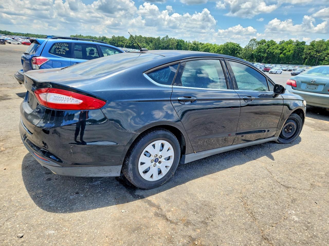 2014 Ford Fusion S Black vin: 3FA6P0G71ER268044