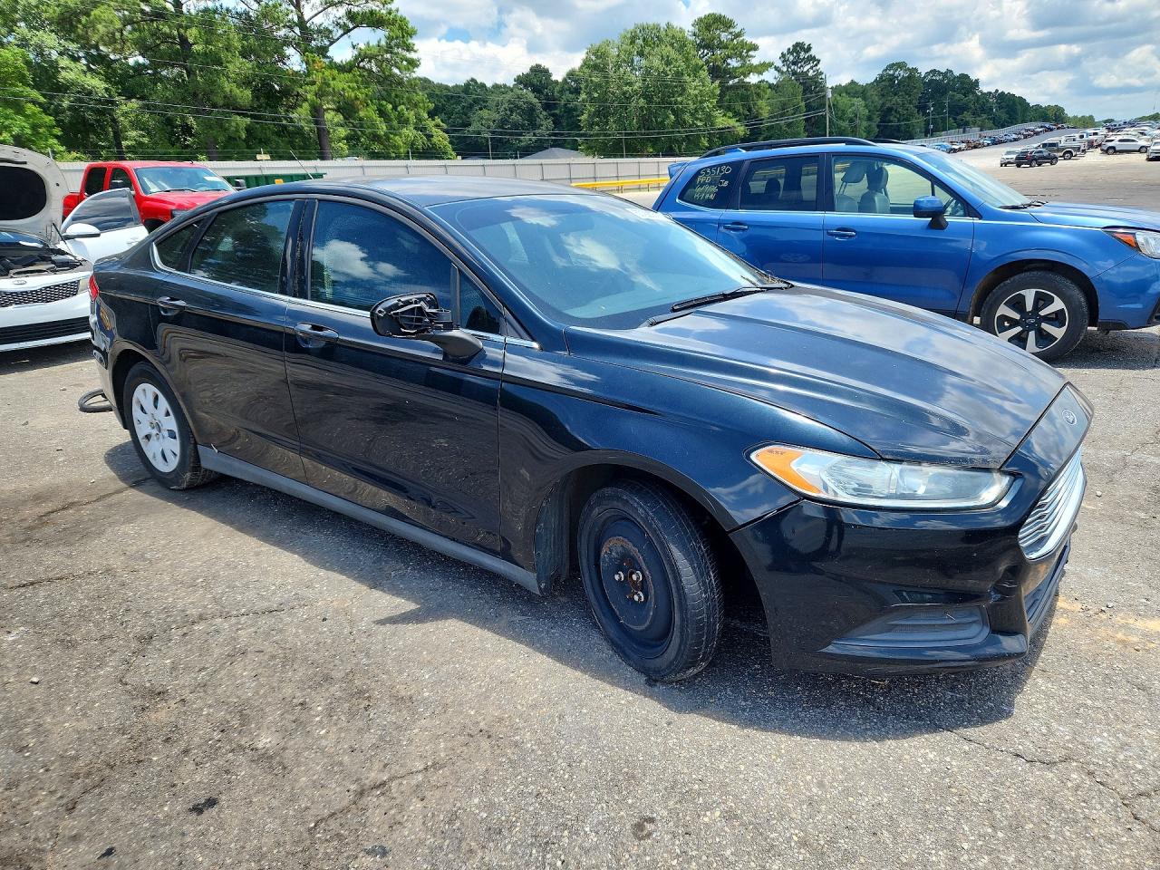2014 Ford Fusion S Black vin: 3FA6P0G71ER268044